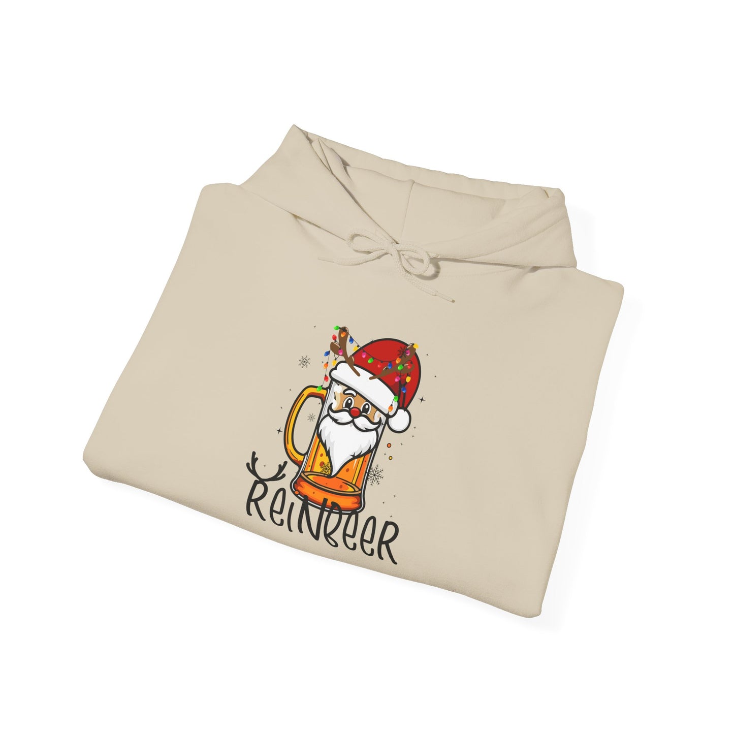 Festive Reindeer Hoodie, Christmas Hoodie, Cozy Holiday Gift, Ugly Hoodie Party, Winter Vibes Apparel
