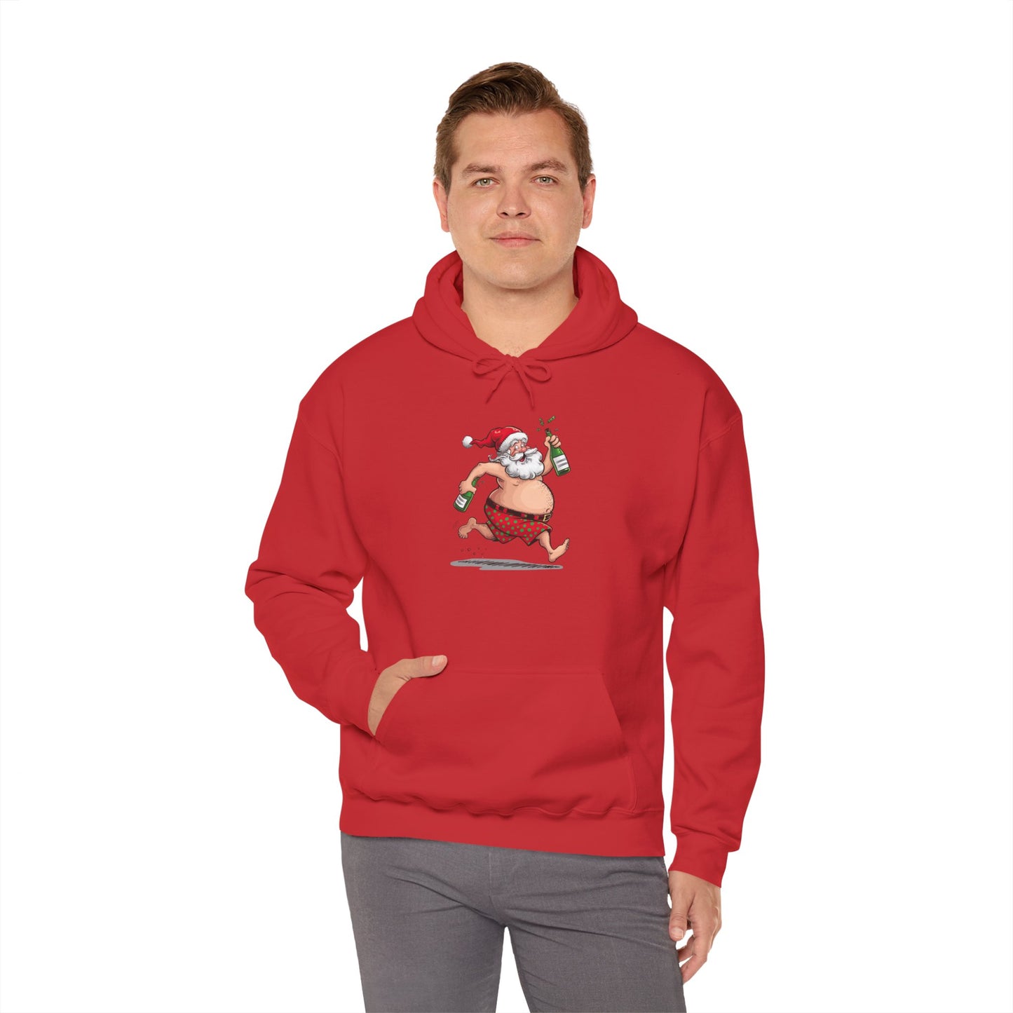 Santa's Holiday Cheer Hoodie, Funny Christmas Sweatshirt, Unisex Pullover, Cozy Gift for Him/Her, Festive Winter Apparel
