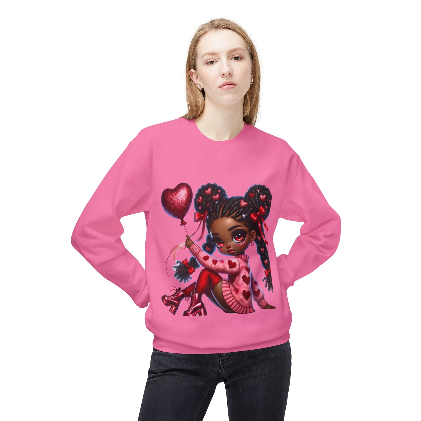 Valentines Unisex Midweight Softstyle Fleece Crewneck Sweatshirt