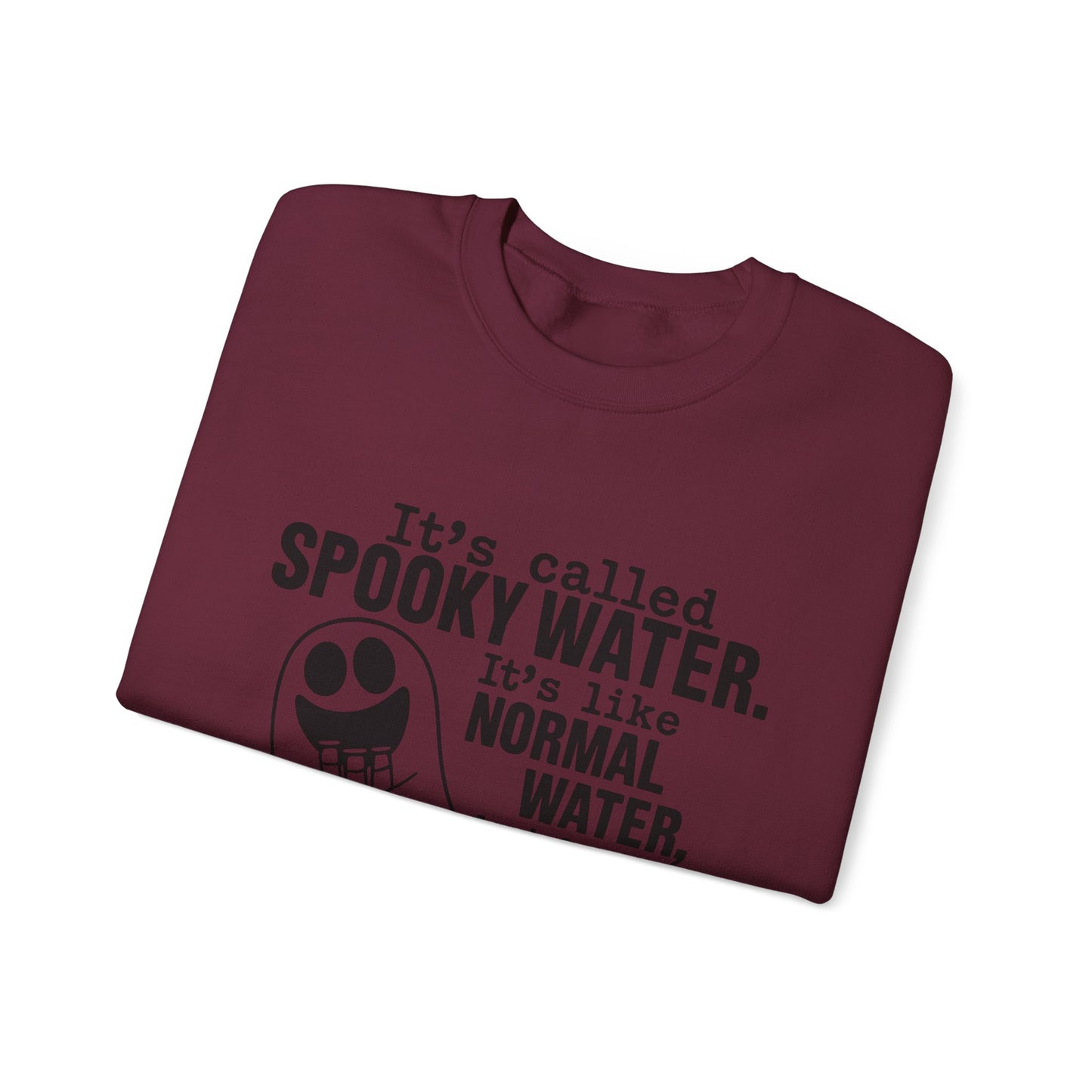 Spooky Water Crewneck Sweatshirt - Fun Halloween Apparel, Unisex Sweatshirt, Cozy Ghost Shirt, Gift for Halloween Lovers, Cute Fall Fashion