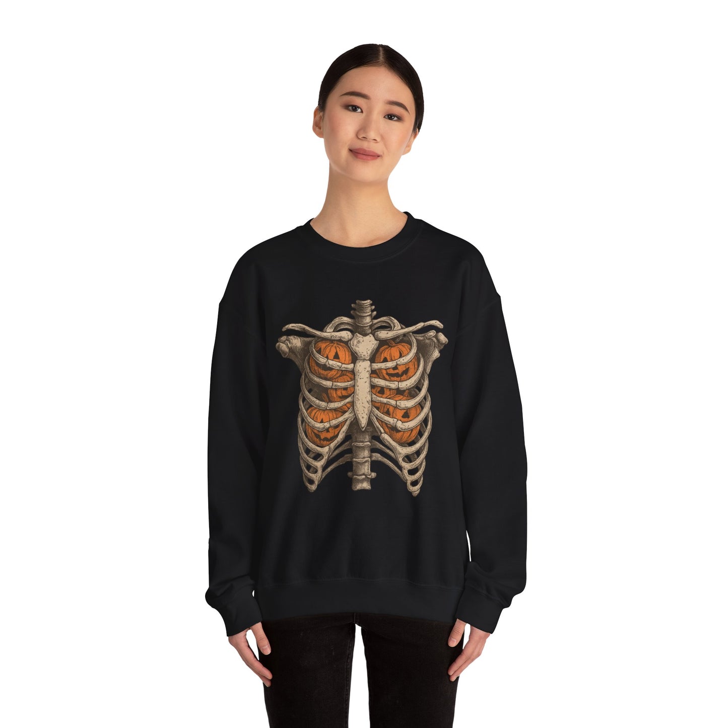 Halloween Skeleton Sweatshirt, Unisex Crewneck, Fall Fashion, Spooky Apparel, Gift for Halloween, Cozy Pullover