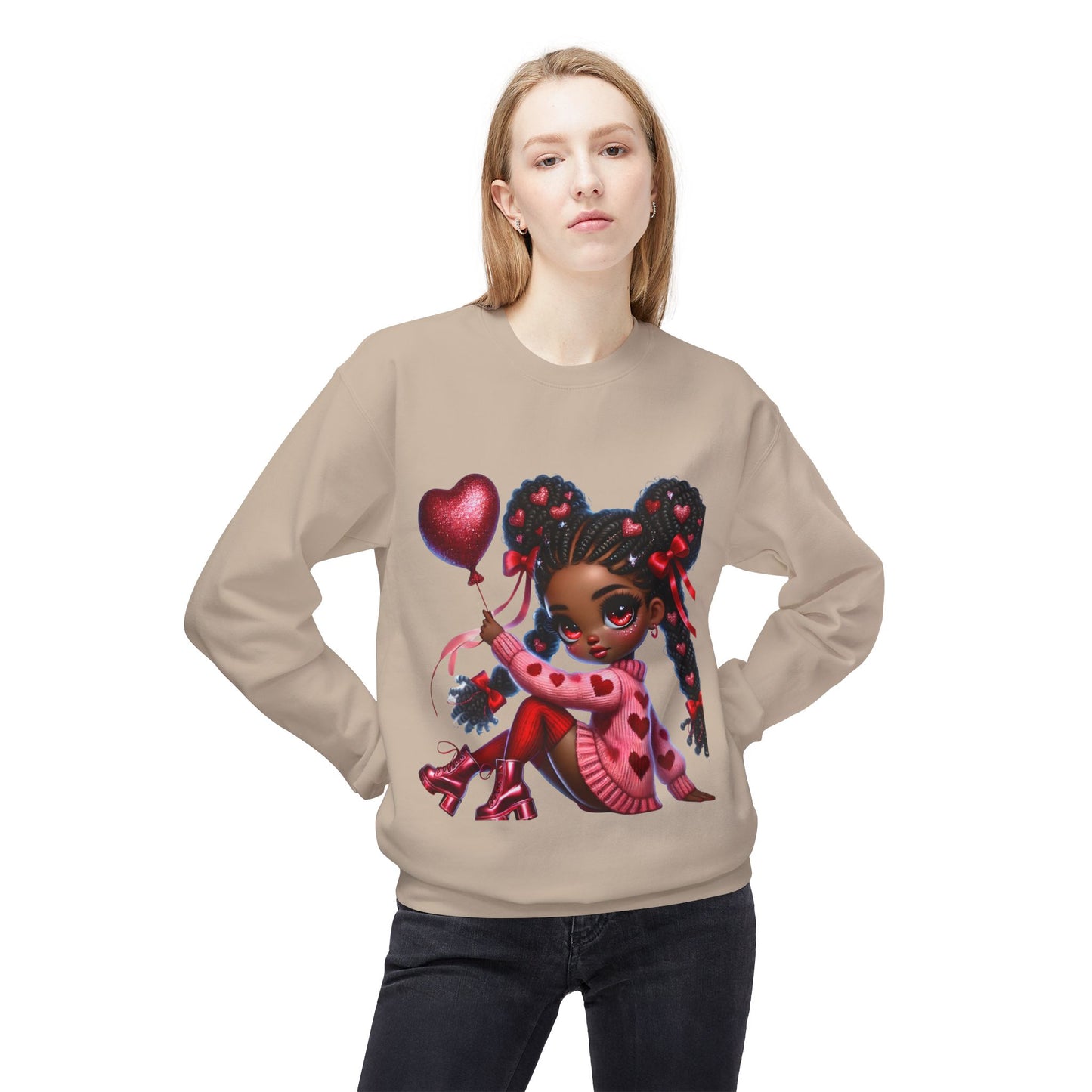 Valentines Unisex Midweight Softstyle Fleece Crewneck Sweatshirt