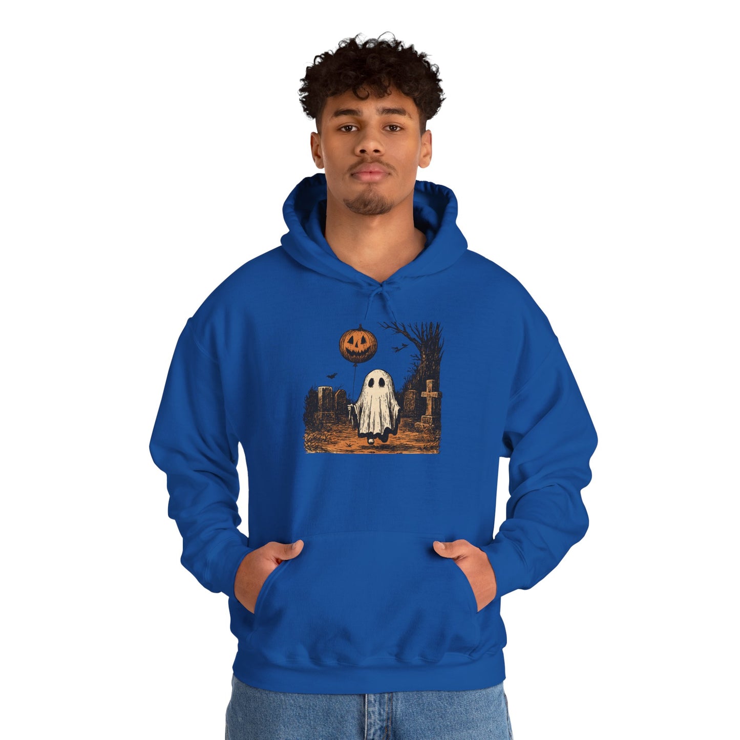Halloween Ghost Hoodie, Cozy Unisex Hoodie, Spooky Season Apparel, Fall Fashion, Trick or Treat Gift