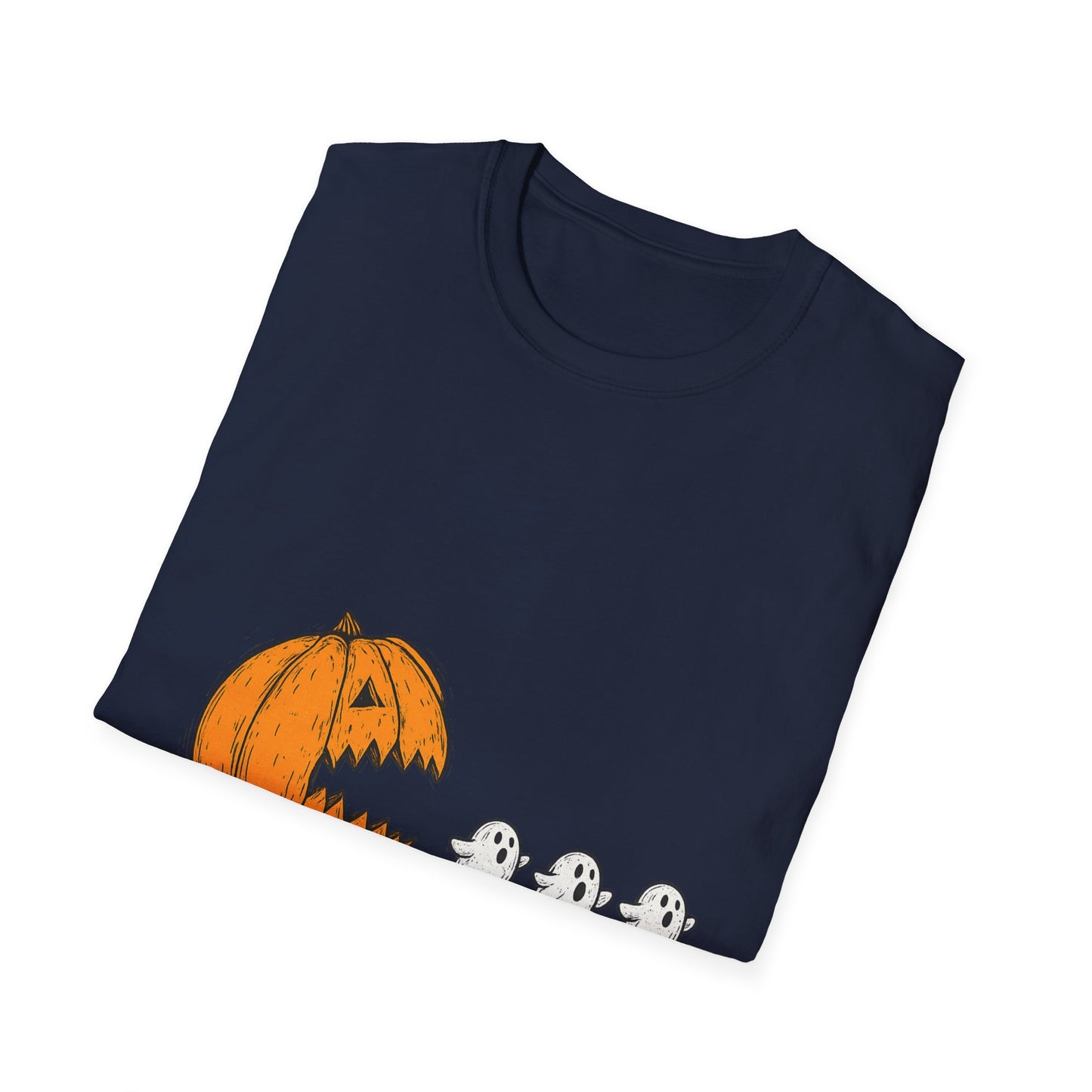 Halloween Ghost Pumpkin T-Shirt, Unisex Tee, Cute Halloween Shirt, Trick or Treat Apparel, Spooky Season Outfit