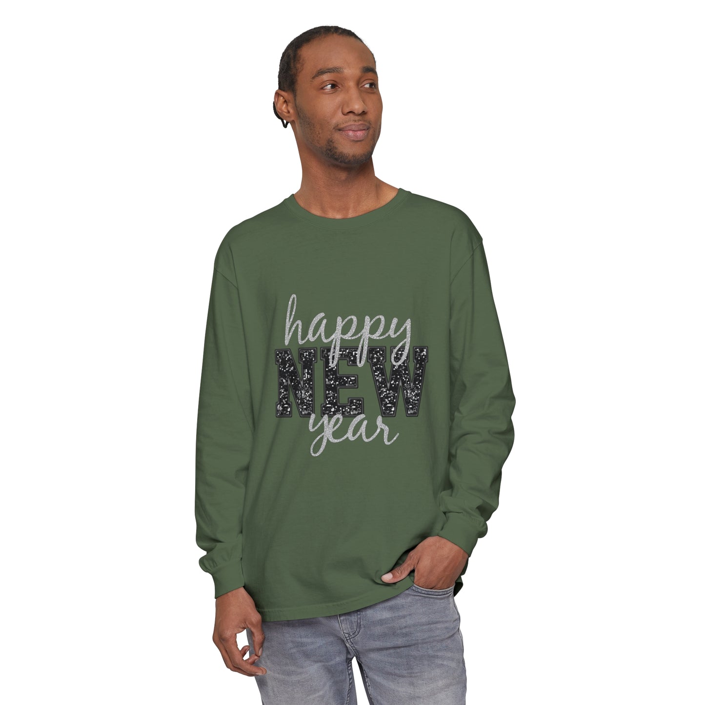 New Year Unisex Garment-dyed Long Sleeve T-Shirt