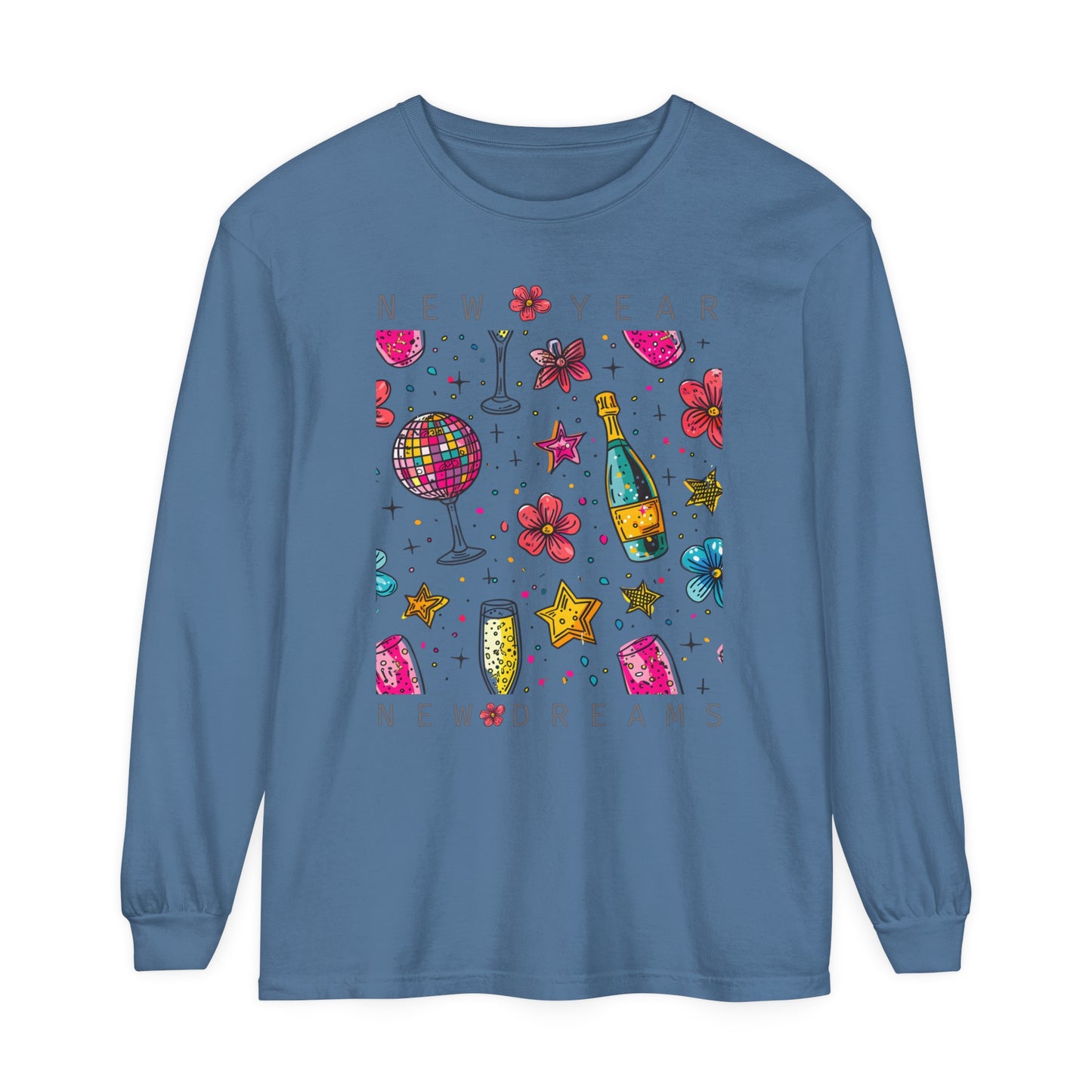 New Year Unisex Garment-dyed Long Sleeve T-Shirt