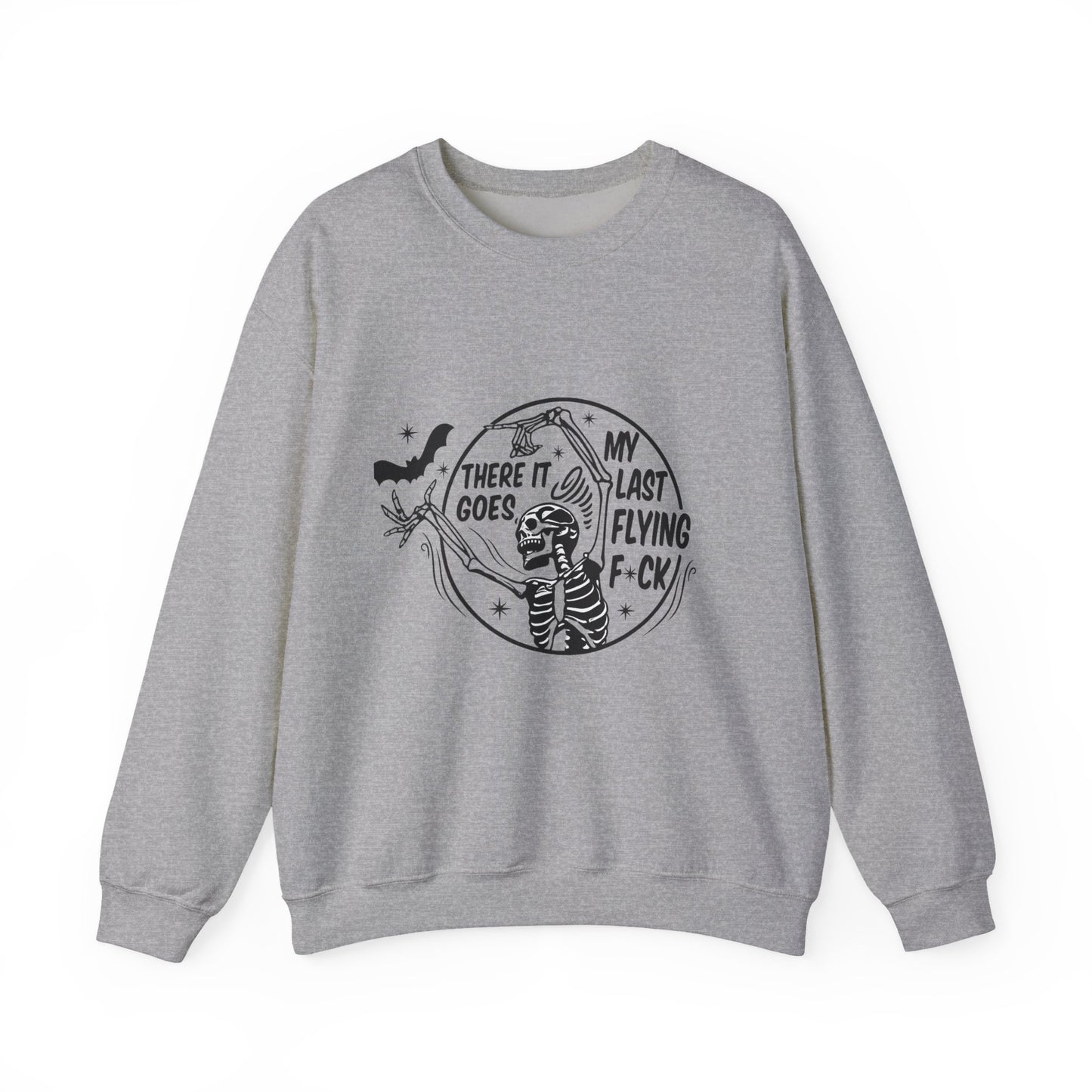 Sassy Skeleton Graphic Sweatshirt, Funny Crewneck, Unisex Humor Apparel, Perfect for Halloween, Unique Gift for Friends, Casual Wear