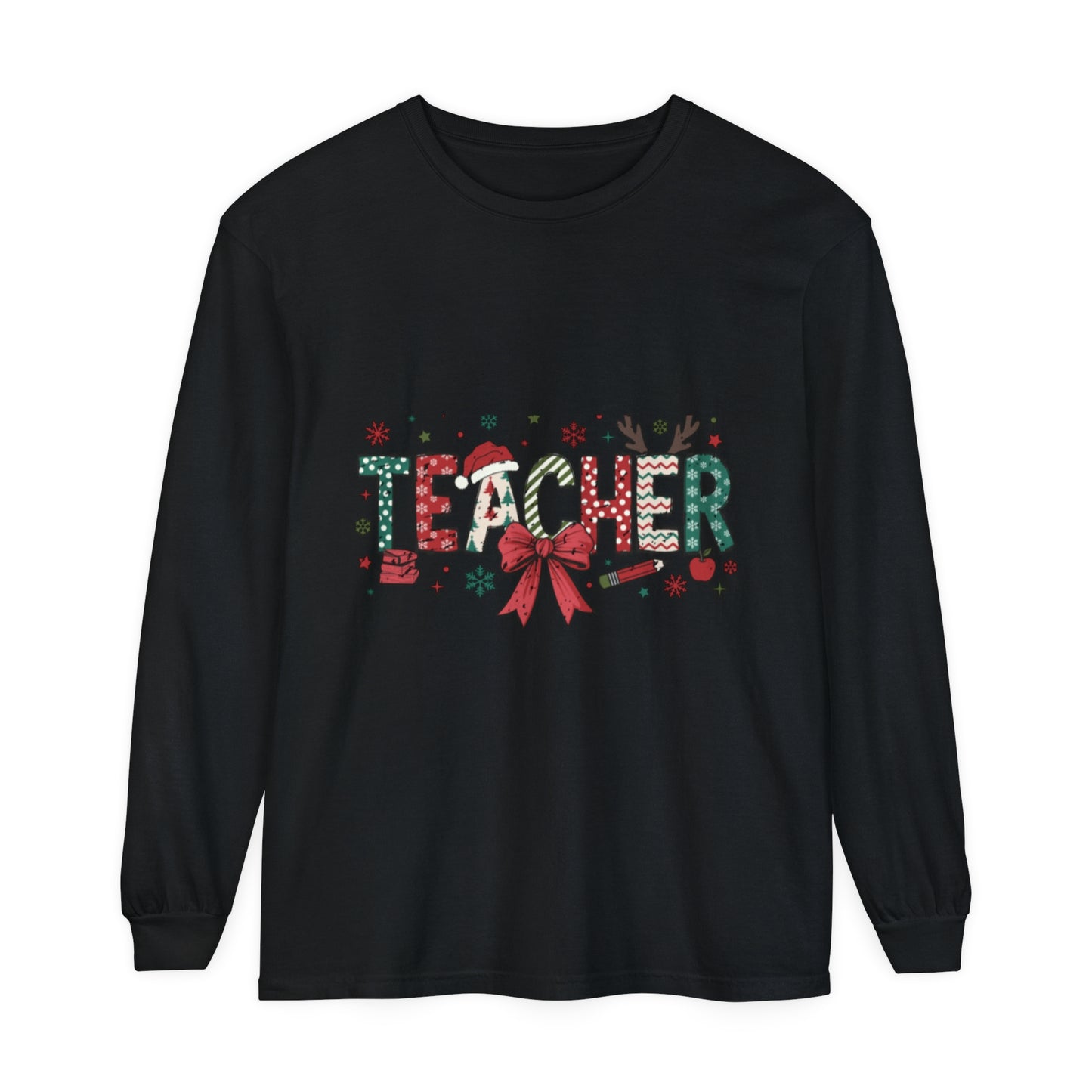 Christmas Unisex Garment-dyed Long Sleeve T-Shirt