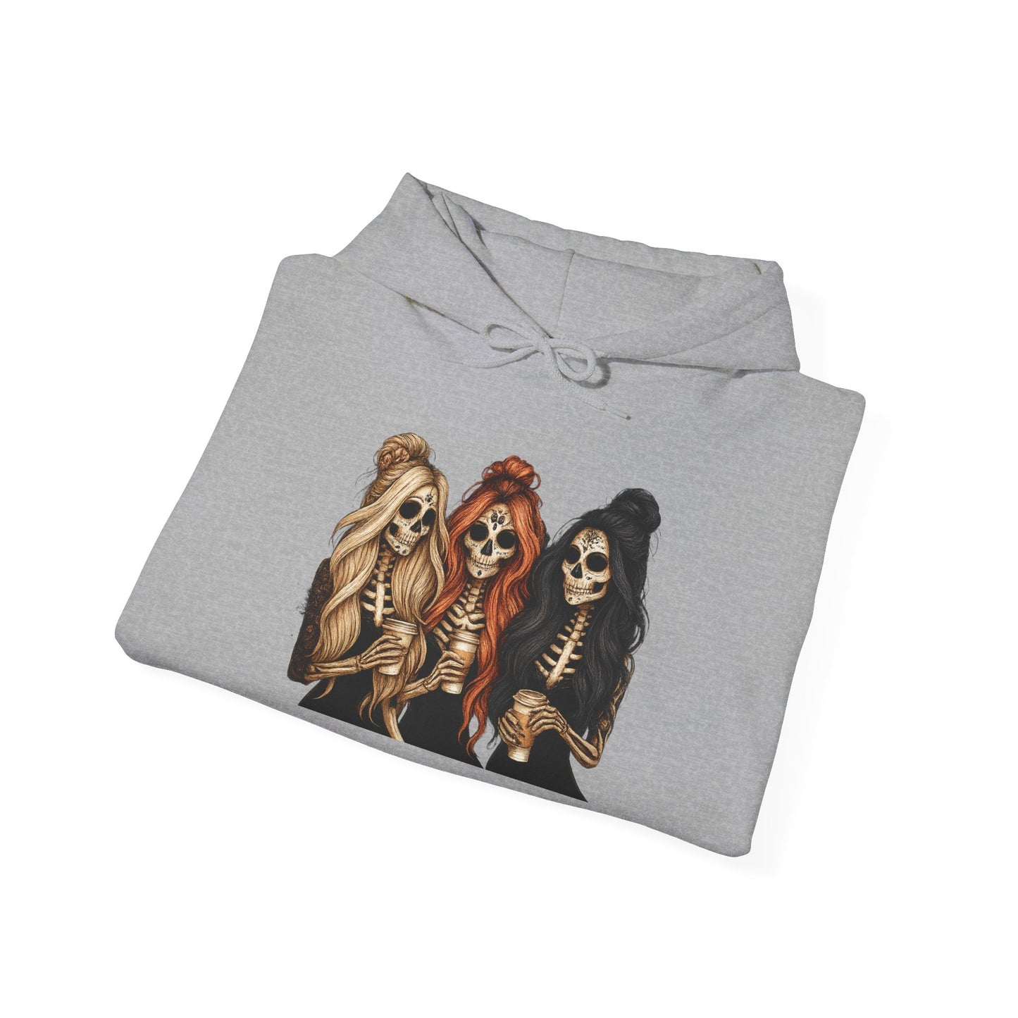 Sassy Skeletons Hoodie, Unisex Heavy Blend Hoodie, Halloween Hoodie, Spooky Cozy Wear, Gift for Horror Fans, Trendy Skeleton Hoodie