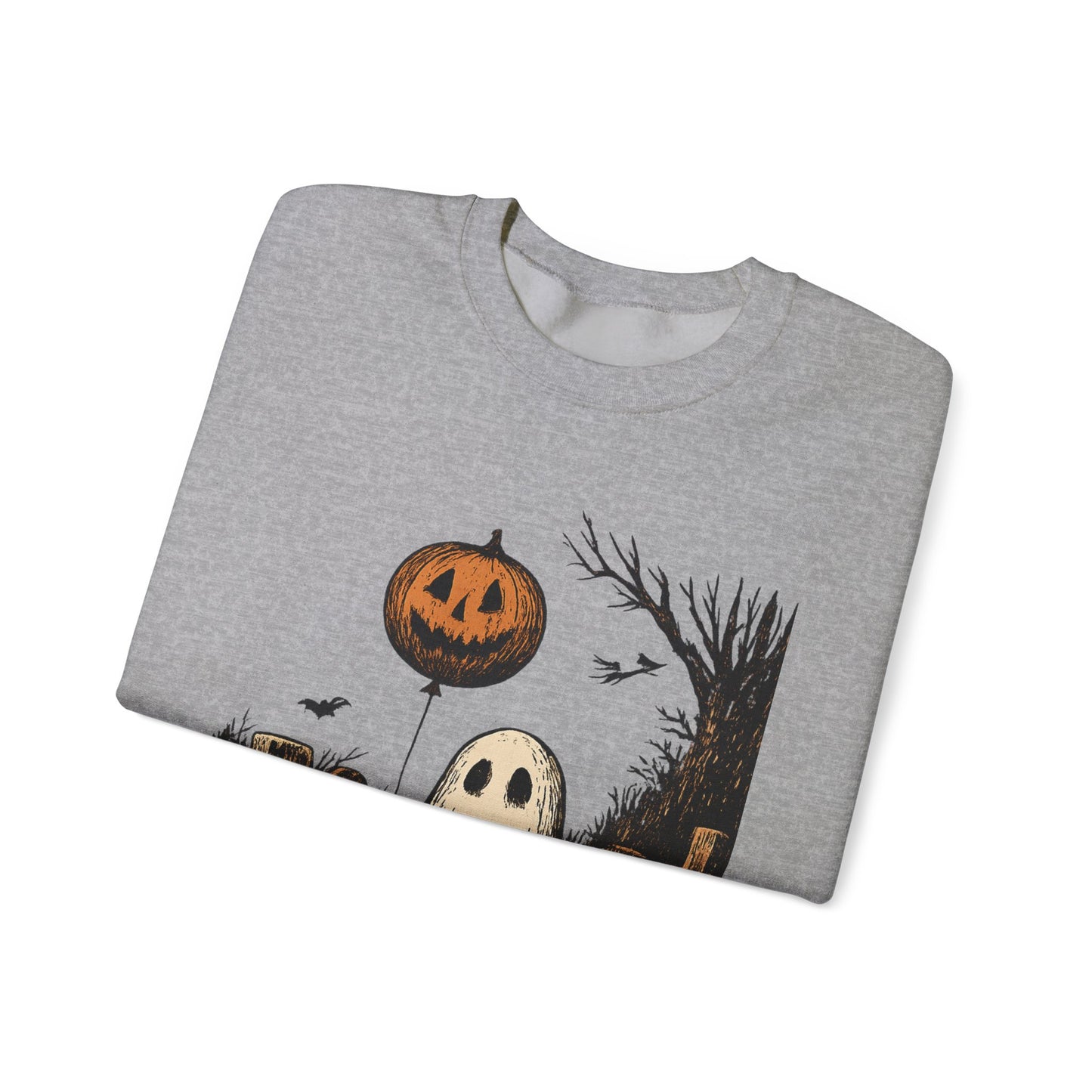Halloween Ghost Crewneck Sweatshirt - Fall Fashion, Cozy Sweater, Spooky Style, Halloween Decor, Unique Gift