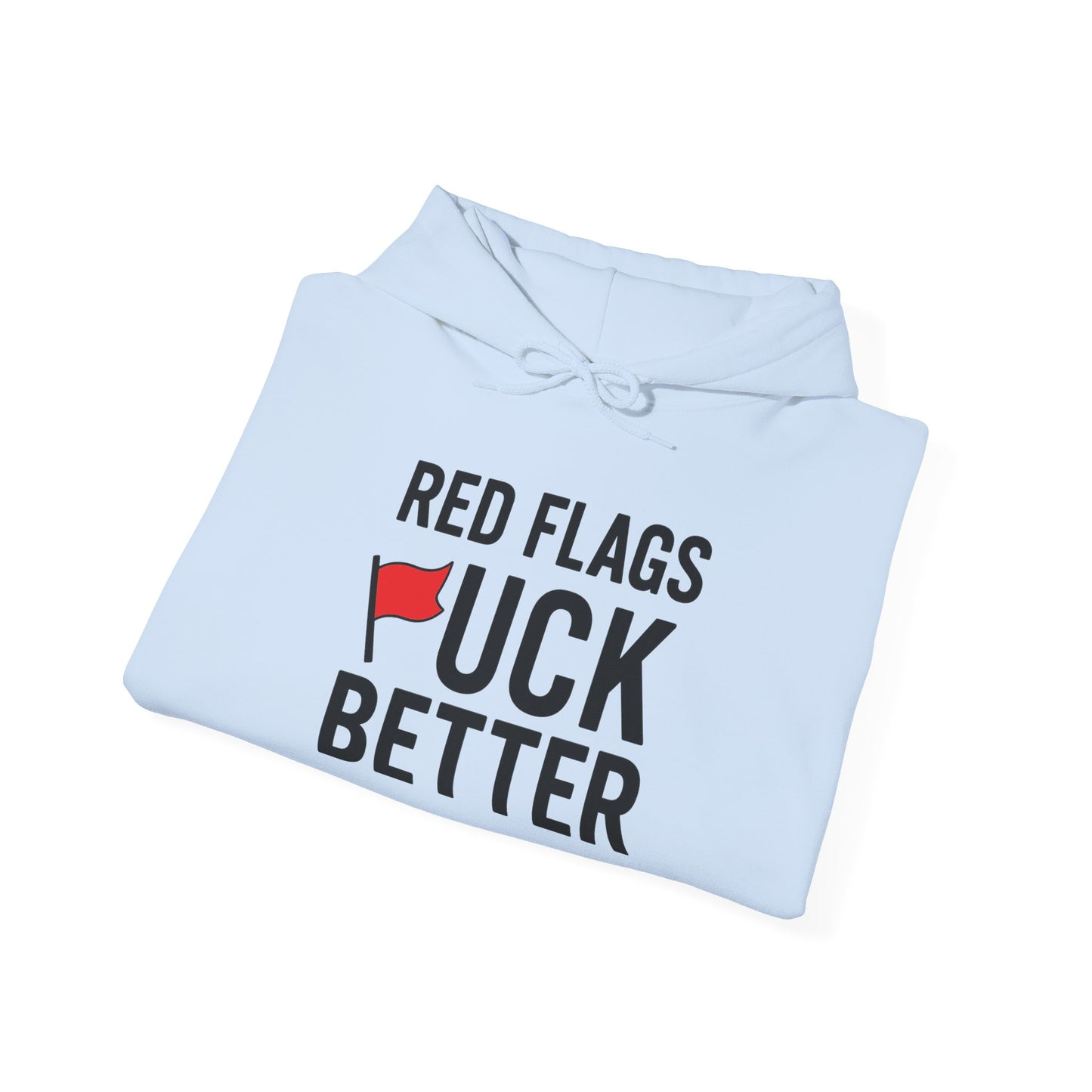 Red Flags Hoodie - Unisex Heavy Blend Hoodie for Casual Wear, Gift for Friends, Streetwear Style, Funny Hoodie, Soft and Cozy