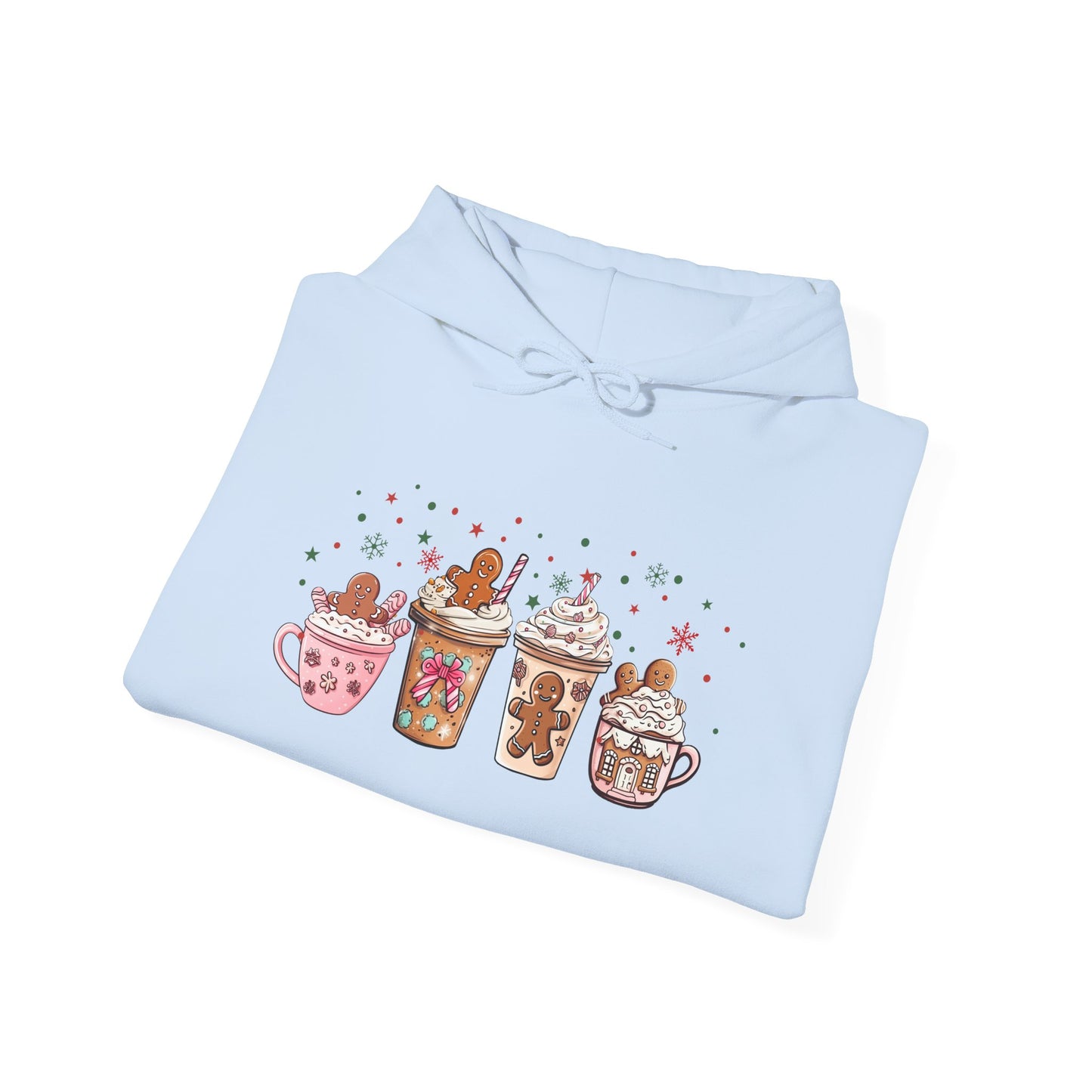Gingerbread Coffee Holiday Hoodie - Cozy Xmas Sweatshirt, Cute Winter Gift, Christmas Apparel, Festive Layering Pullover