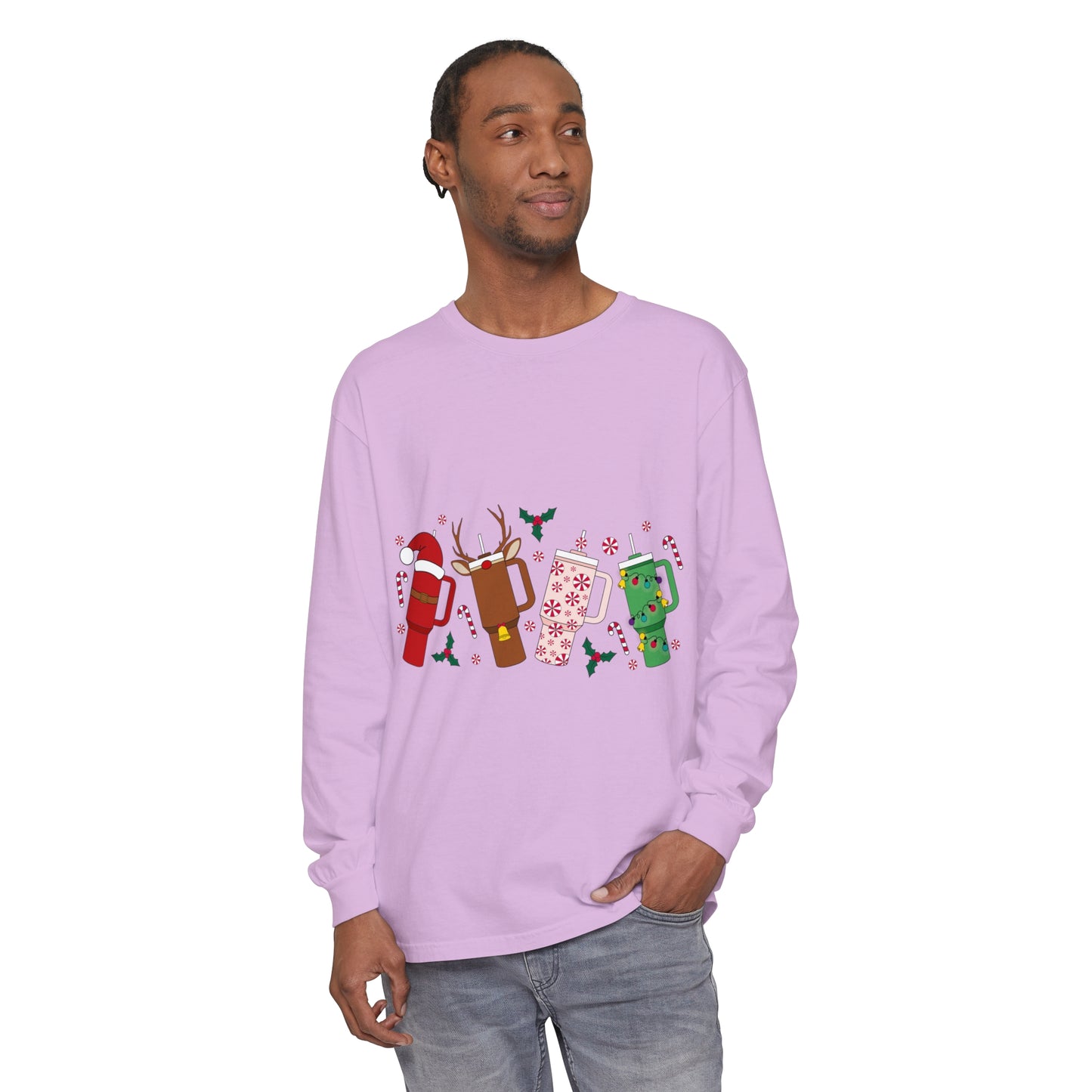 Christmas Unisex Garment-dyed Long Sleeve T-Shirt
