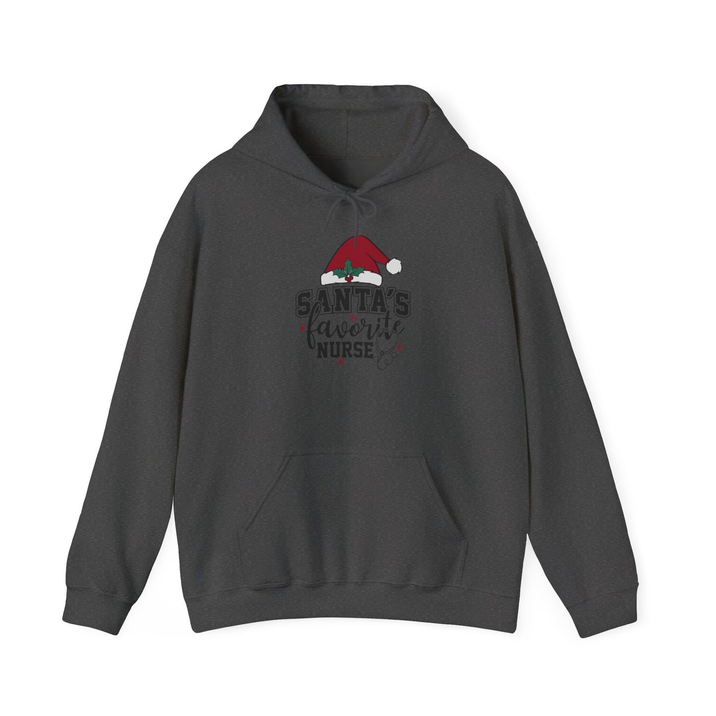 Santa's Favorite Nurse Hoodie, Perfect Holiday Gift, Cozy Sweatshirt for Nurses, Christmas Apparel, Festive Winter Wear