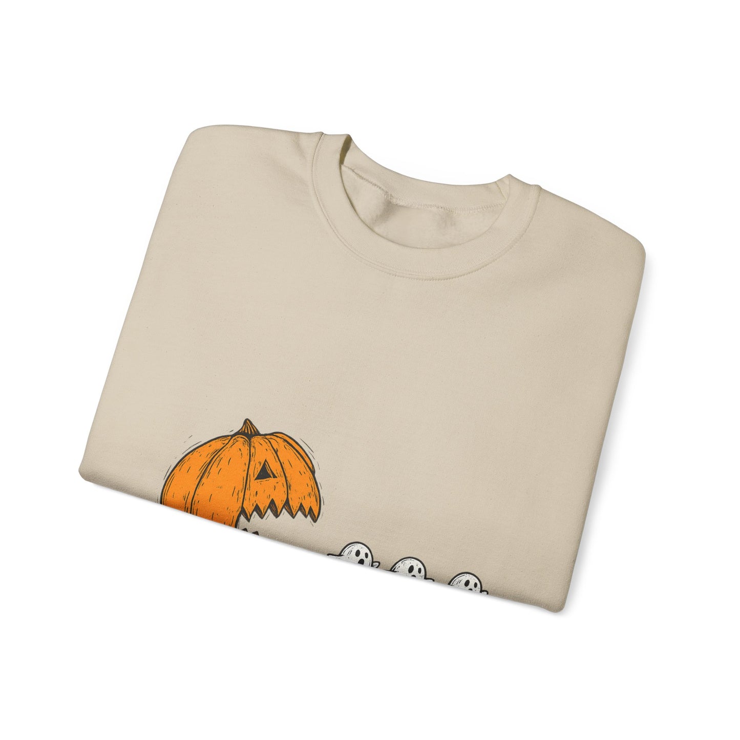 Spooky Pumpkin Ghosts Sweatshirt | Cozy Halloween Crewneck, Fall Fashion, Unisex Gift, Harvest Party Wear, Cute Autumn Outfit