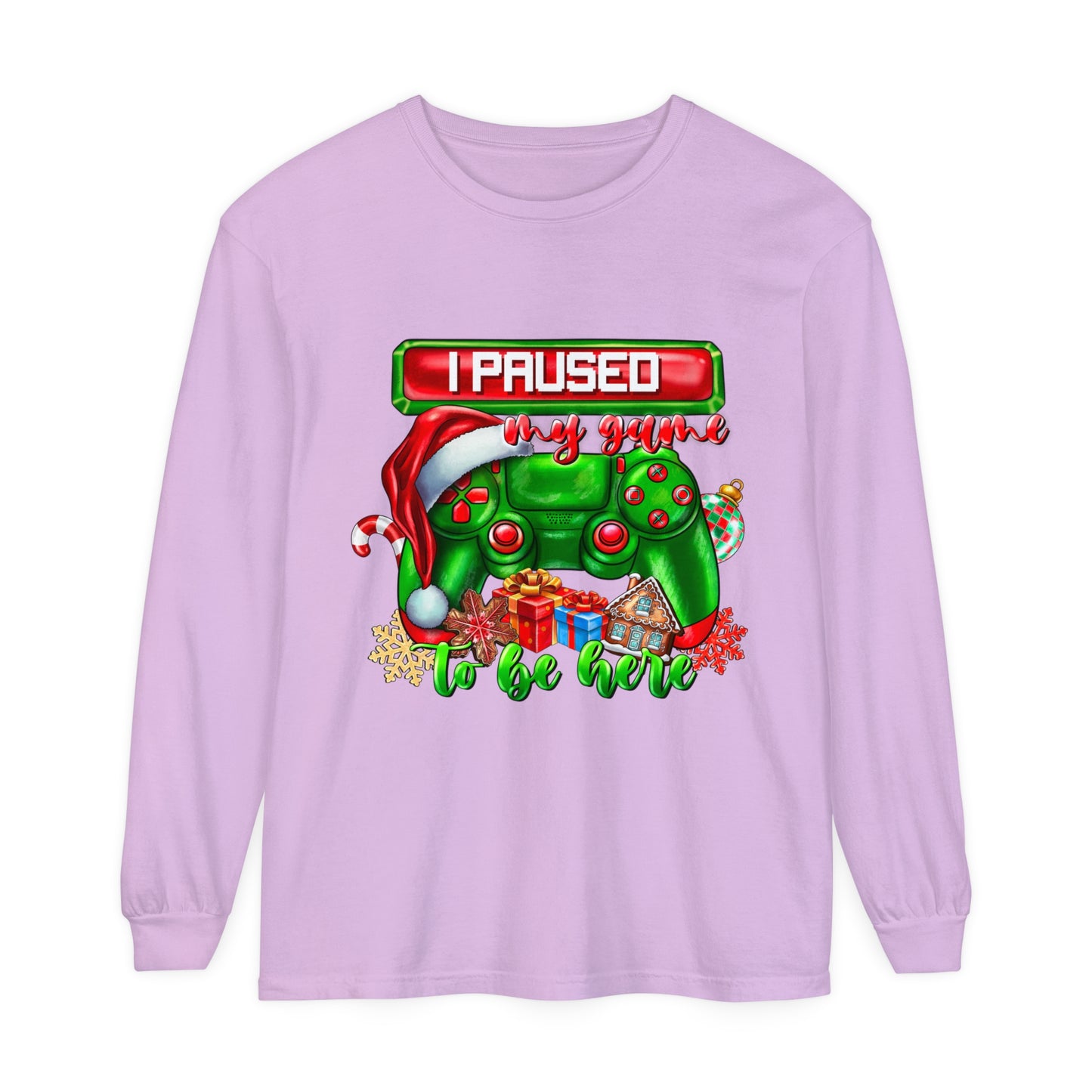 Christmas Unisex Garment-dyed Long Sleeve T-Shirt