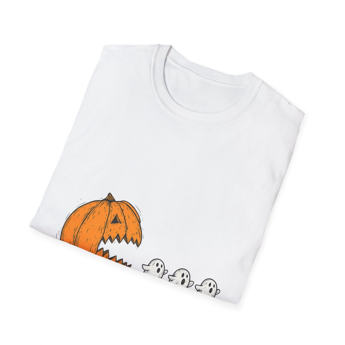 Halloween Ghost Pumpkin T-Shirt, Unisex Tee, Cute Halloween Shirt, Trick or Treat Apparel, Spooky Season Outfit