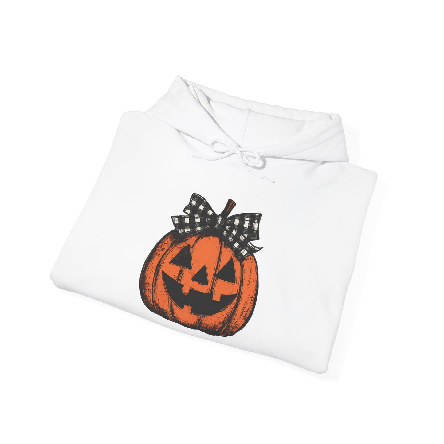 Halloween Pumpkin Hoodie with Bow, Cozy Fall Hoodie, Unisex Hoodie, Autumn Fashion, Halloween Costume, Pumpkin Spice
