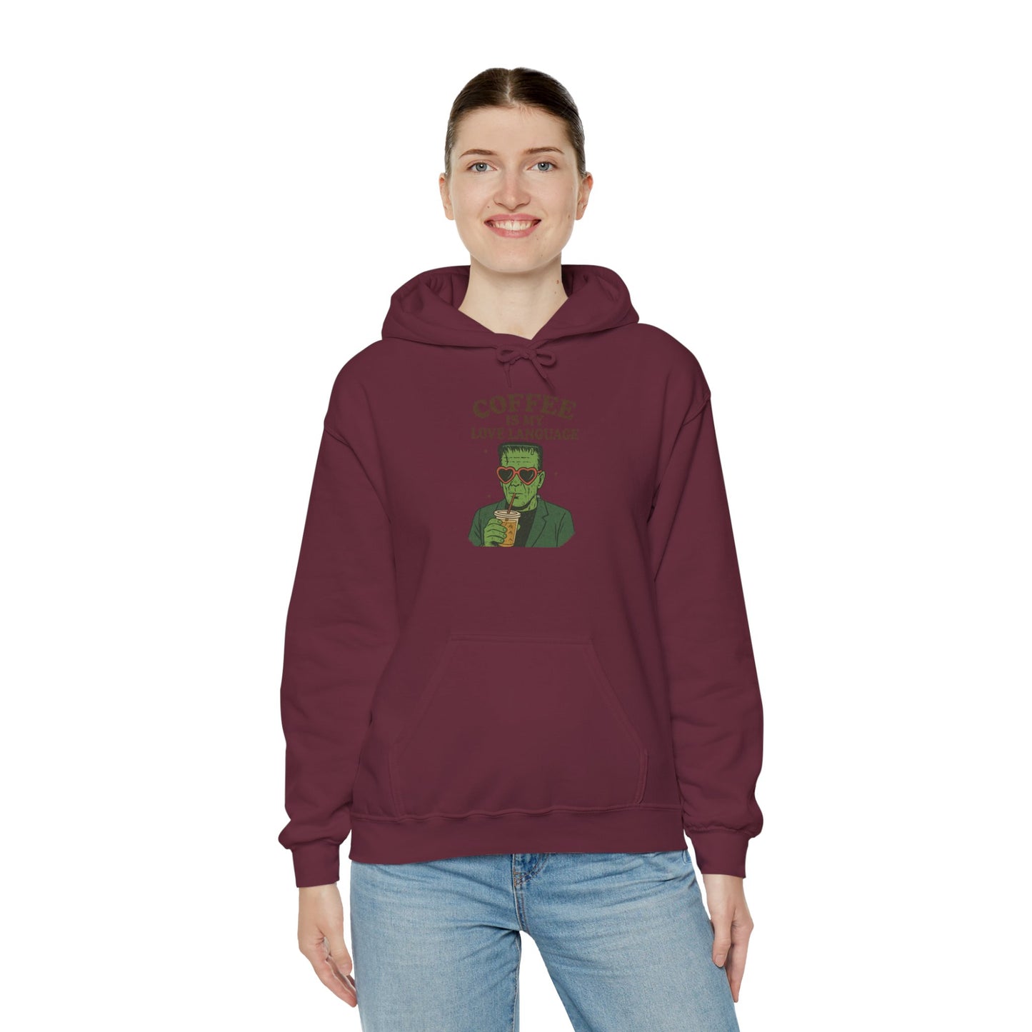 Coffee Is My Love Language Hoodie, Cozy Sweatshirt for Coffee Lovers, Gift for Him or Her, Warm Casual Wear, Perfect for Fall