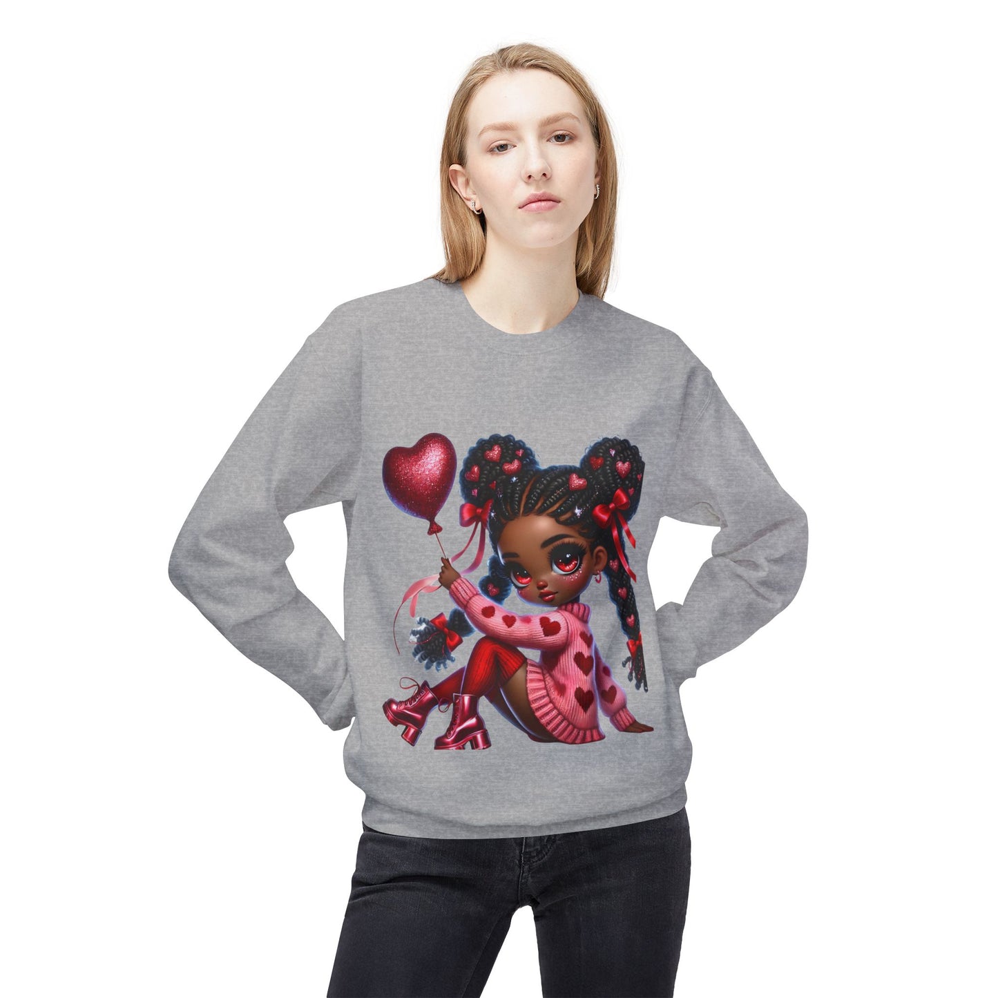 Valentines Unisex Midweight Softstyle Fleece Crewneck Sweatshirt