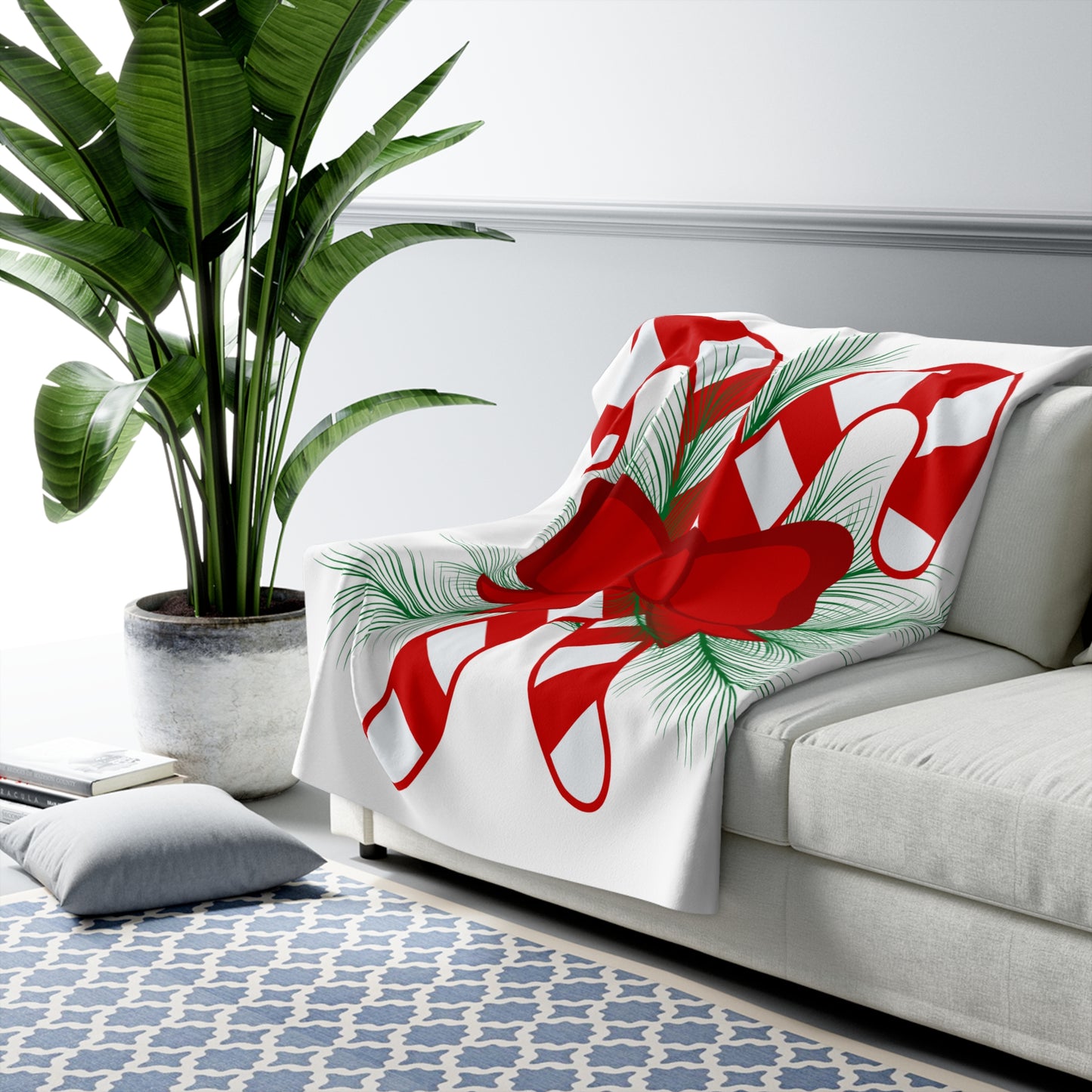 Christmas Candy Cane Blanket