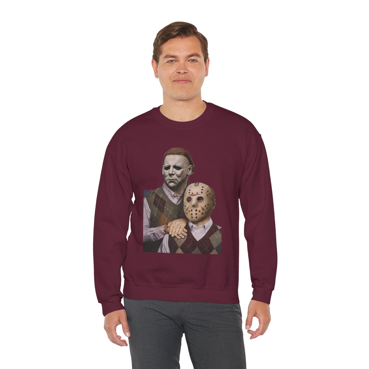 Horror Movie Sweatshirt: Scary Crewneck for Halloween, Cosplay, Horror Fans, Unisex Gift, Cozy Pullover