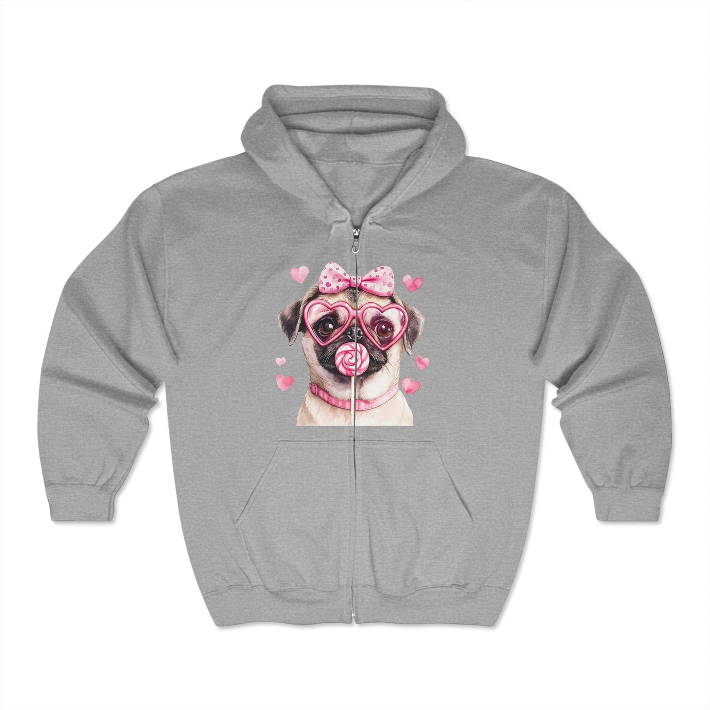 Valentines Unisex Heavy Blend™ Full Zip Hooded Sweatshirt