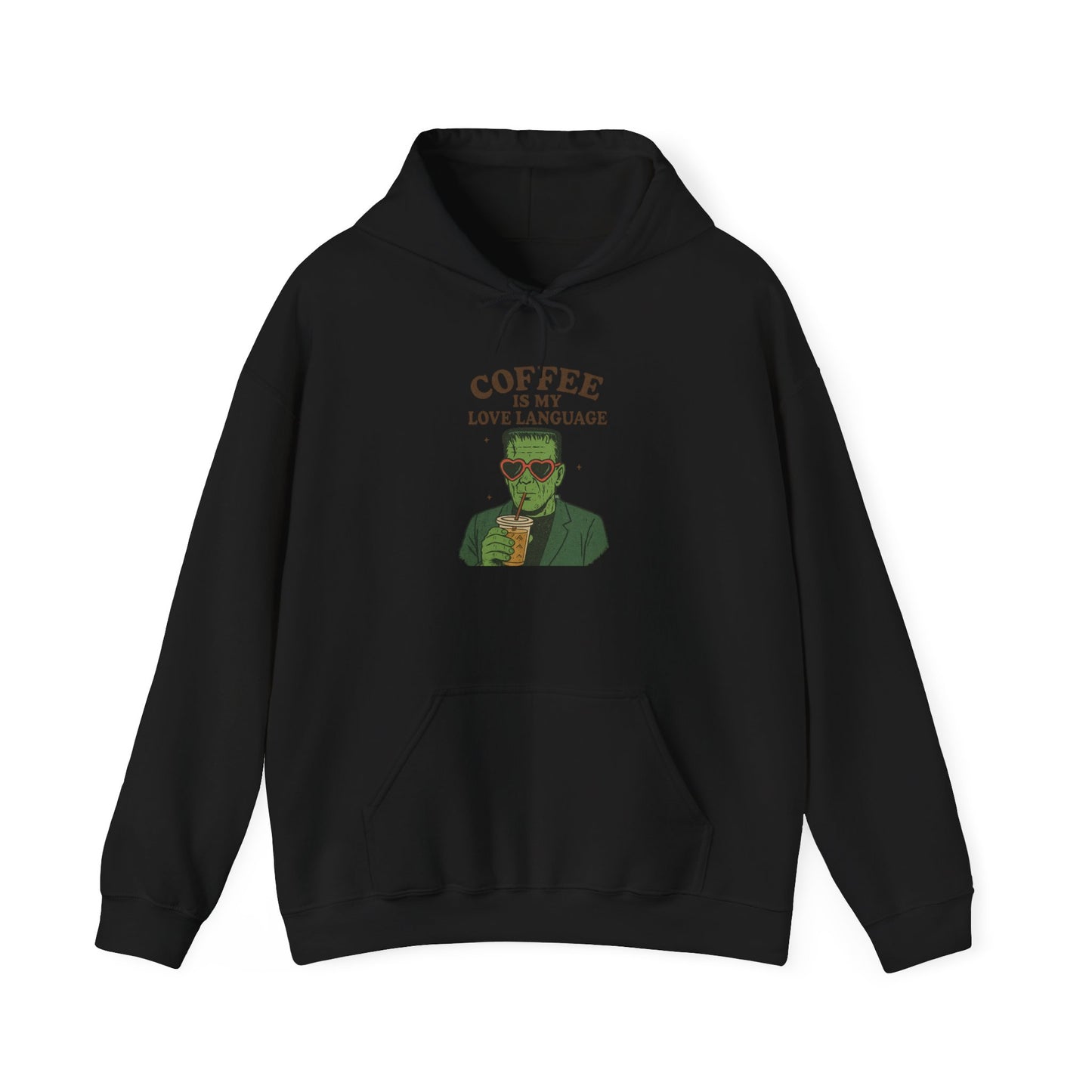 Coffee Is My Love Language Hoodie, Cozy Sweatshirt for Coffee Lovers, Gift for Him or Her, Warm Casual Wear, Perfect for Fall