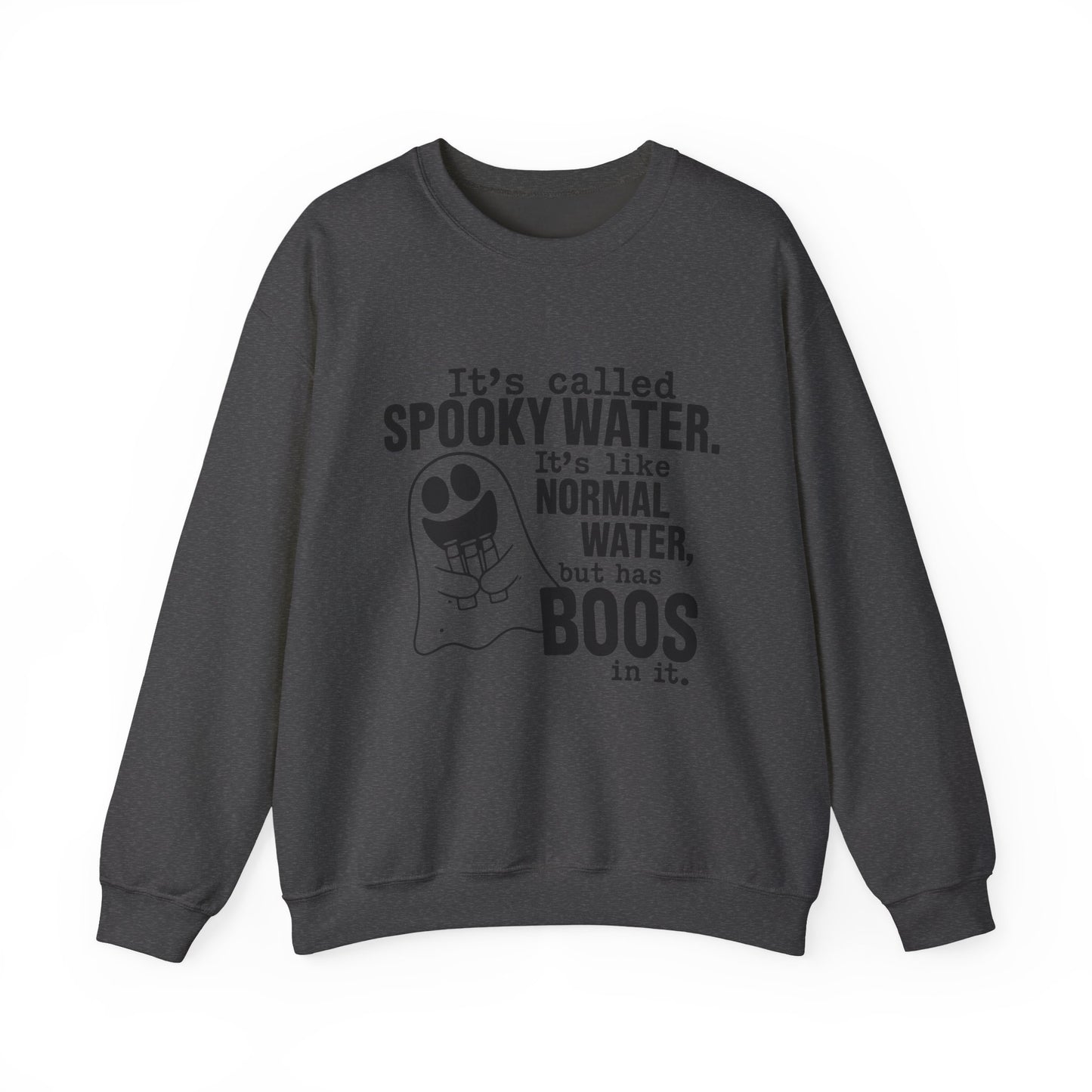Spooky Water Crewneck Sweatshirt - Fun Halloween Apparel, Unisex Sweatshirt, Cozy Ghost Shirt, Gift for Halloween Lovers, Cute Fall Fashion