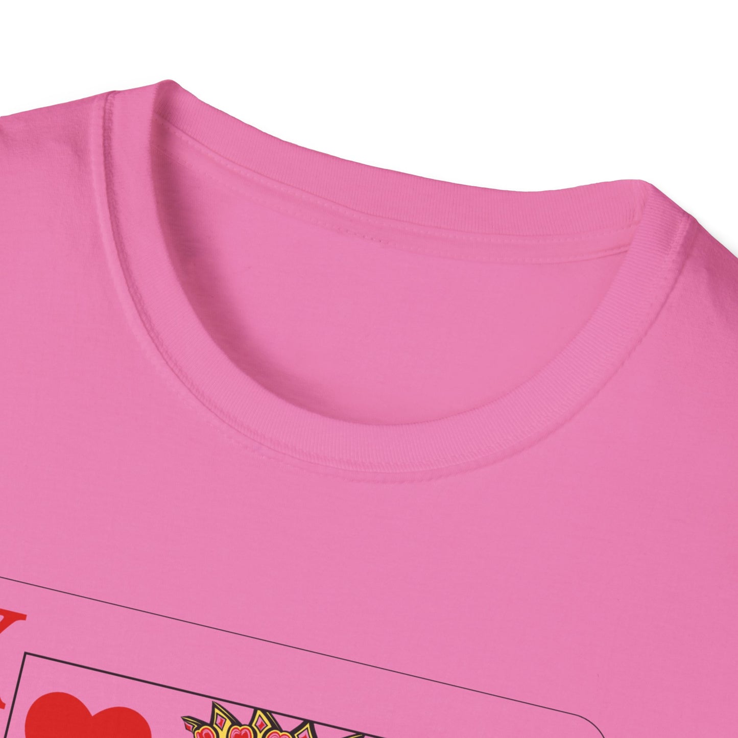 Valentines King of Hearts Unisex T-Shirt - Playful Card Design for Game Night