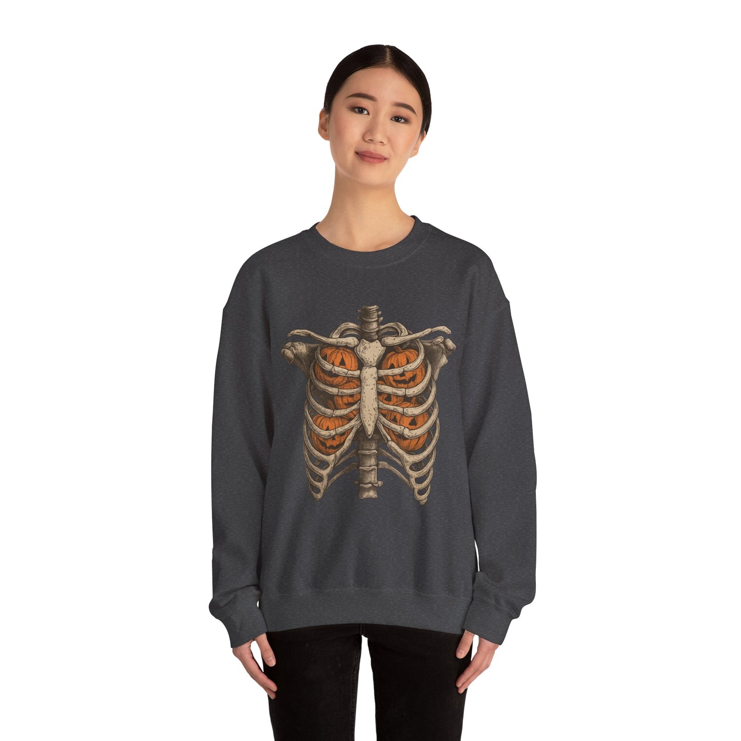 Halloween Skeleton Sweatshirt, Unisex Crewneck, Fall Fashion, Spooky Apparel, Gift for Halloween, Cozy Pullover