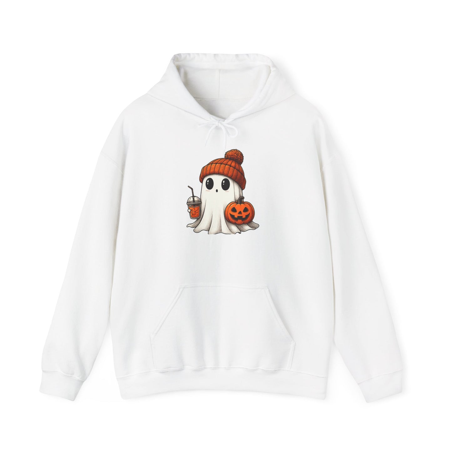 Halloween Ghost Hoodie, Unisex Halloween Apparel, Cute Pumpkin Design, Halloween Party Outfit