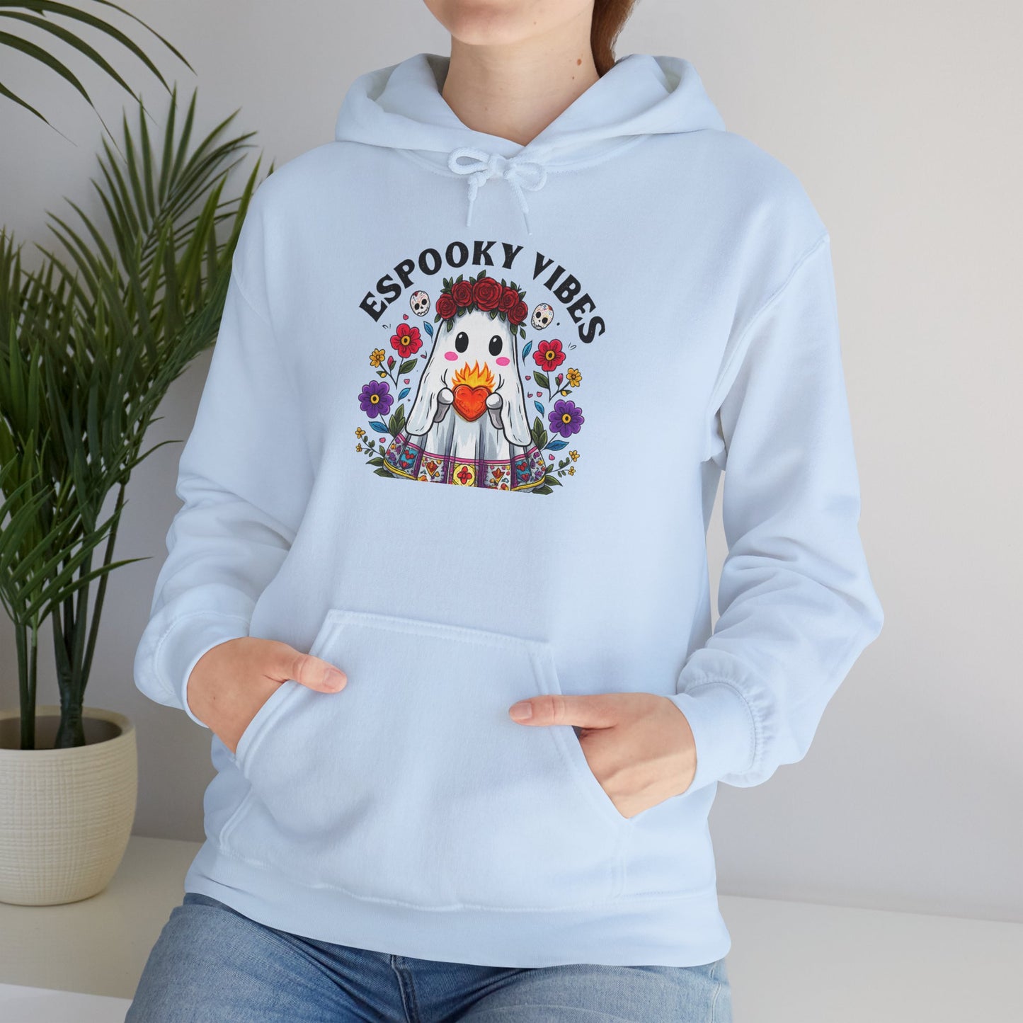 Spooky Vibes Hooded Sweatshirt, Cozy Fall Apparel, Halloween Gift, Unisex Hoodie, Casual Sweatshirt, Festival Wear