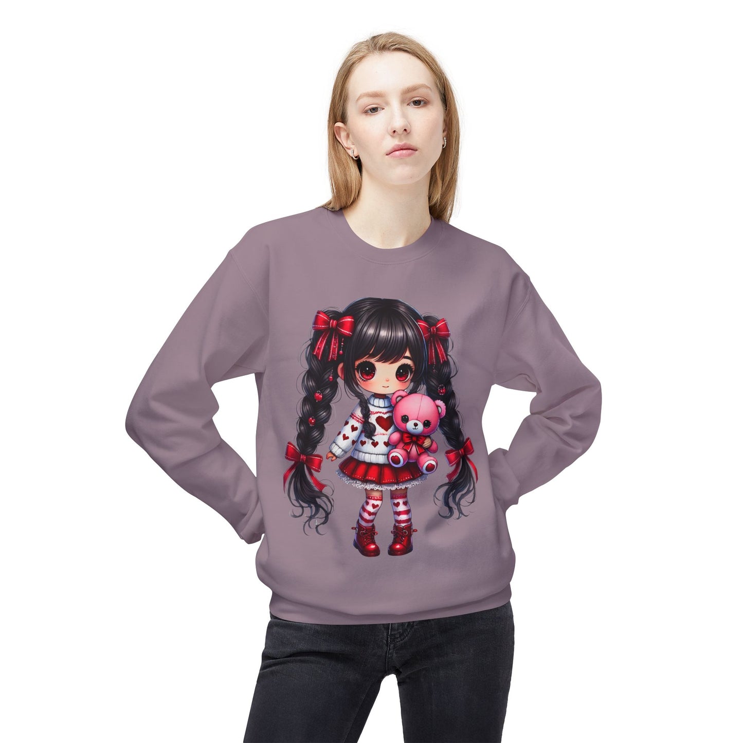 Valentines Unisex Midweight Softstyle Fleece Crewneck Sweatshirt