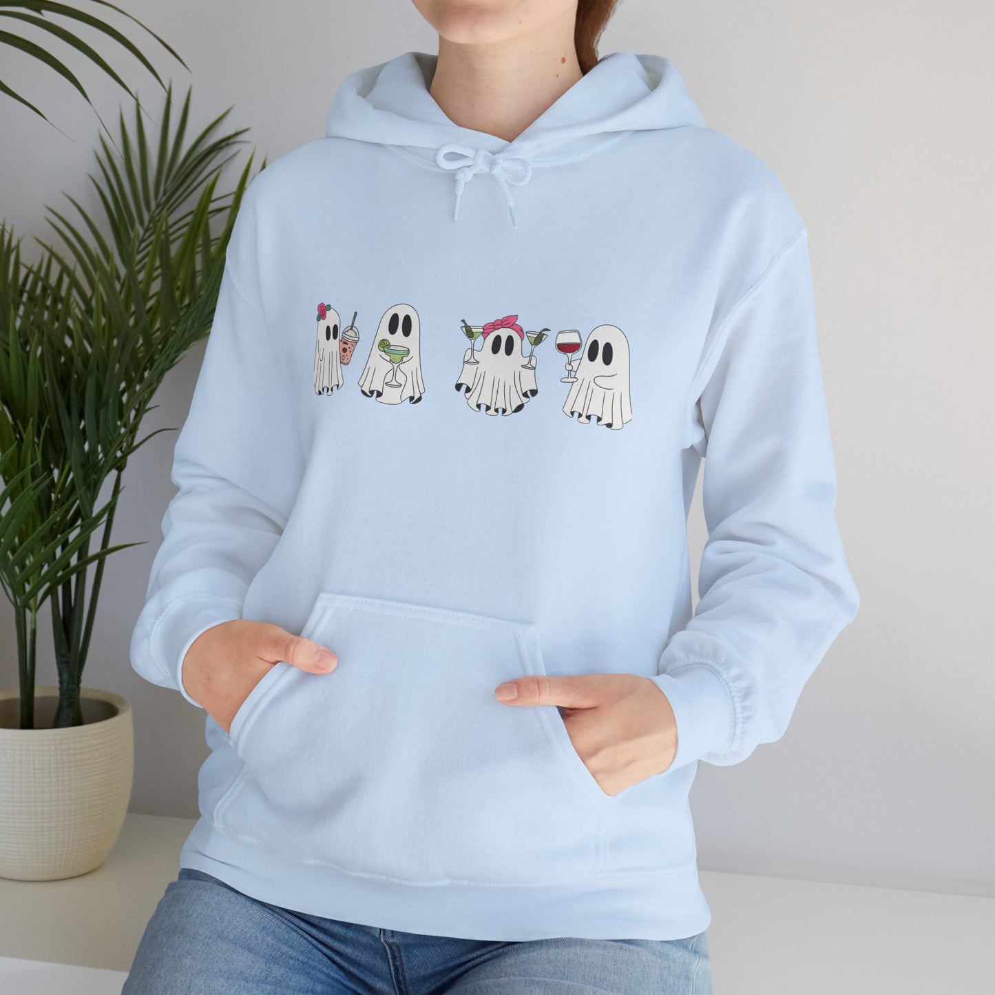 Cute Ghosts Unisex Hoodie - Cozy Halloween Hoodie, Fall Apparel, Gift for Ghost Lovers, Casual Wear, Spooky Season