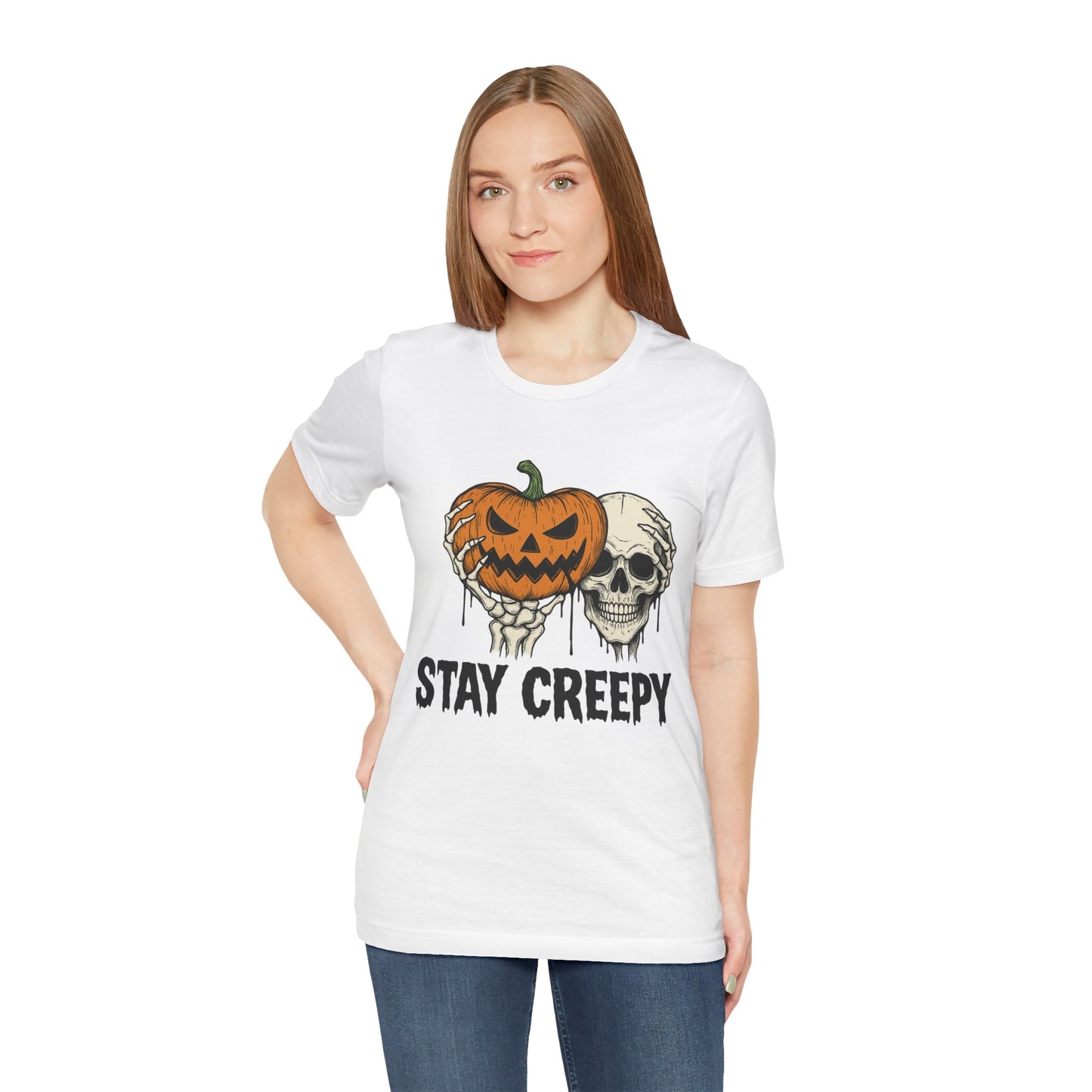 Halloween Graphic Tee - Stay Creepy Unisex Shirt, Fall Fashion, Spooky Halloween Apparel, Casual Wear, Gift for Halloween Lovers