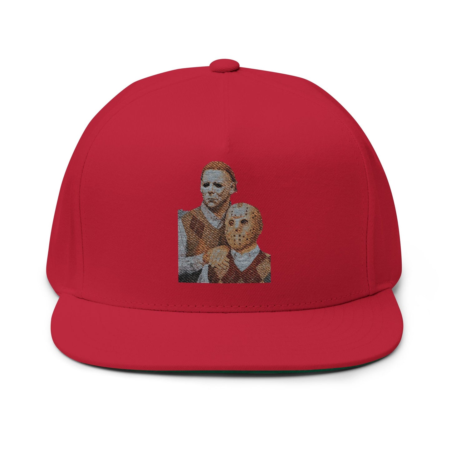 Stylish Embroidered Flat Bill Cap, Fashion Hat for Trendsetters, Unique Gift for Him, Summer Accessory, Casual Streetwear