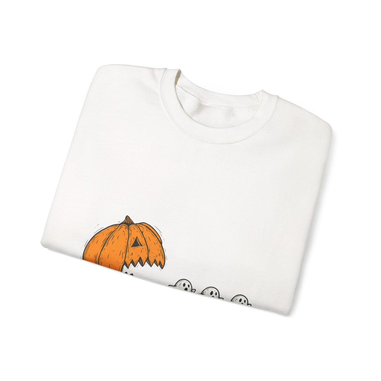 Spooky Pumpkin Ghosts Sweatshirt | Cozy Halloween Crewneck, Fall Fashion, Unisex Gift, Harvest Party Wear, Cute Autumn Outfit
