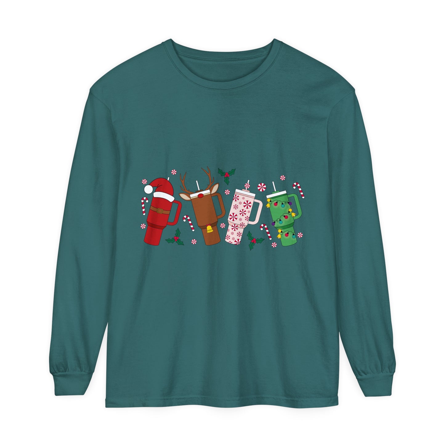 Christmas Unisex Garment-dyed Long Sleeve T-Shirt