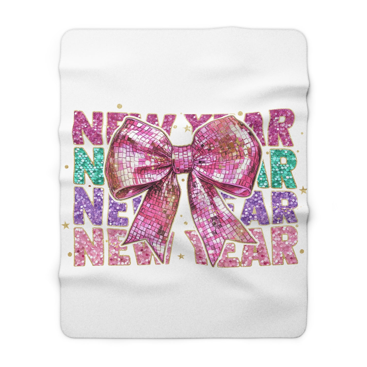 New Year Sherpa Fleece Blanket