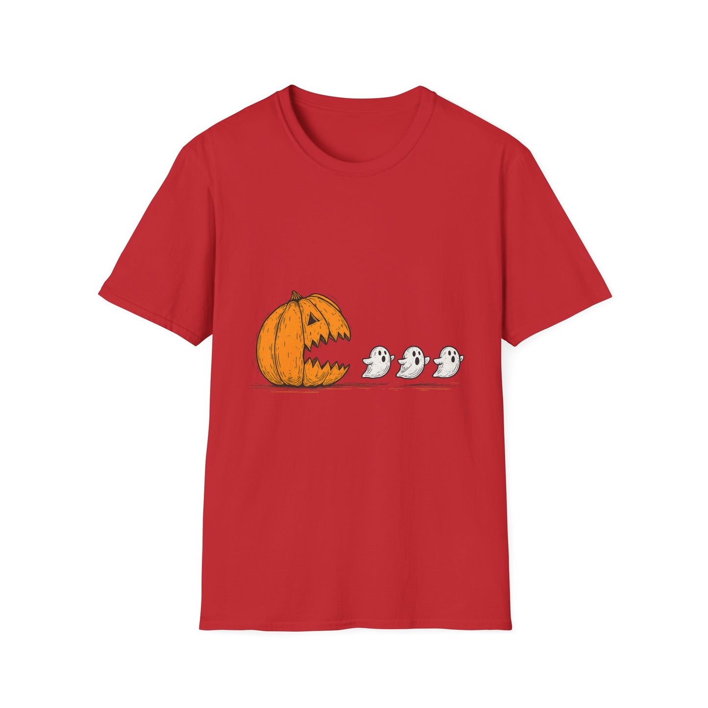 Halloween Ghost Pumpkin T-Shirt, Unisex Tee, Cute Halloween Shirt, Trick or Treat Apparel, Spooky Season Outfit
