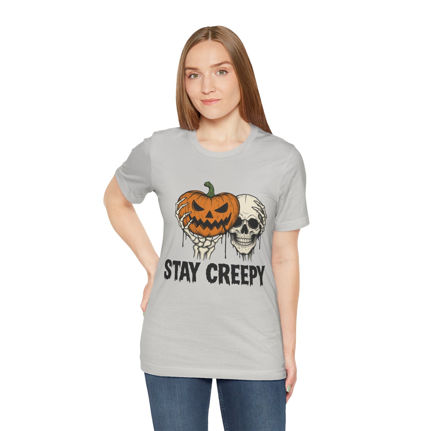 Halloween Graphic Tee - Stay Creepy Unisex Shirt, Fall Fashion, Spooky Halloween Apparel, Casual Wear, Gift for Halloween Lovers
