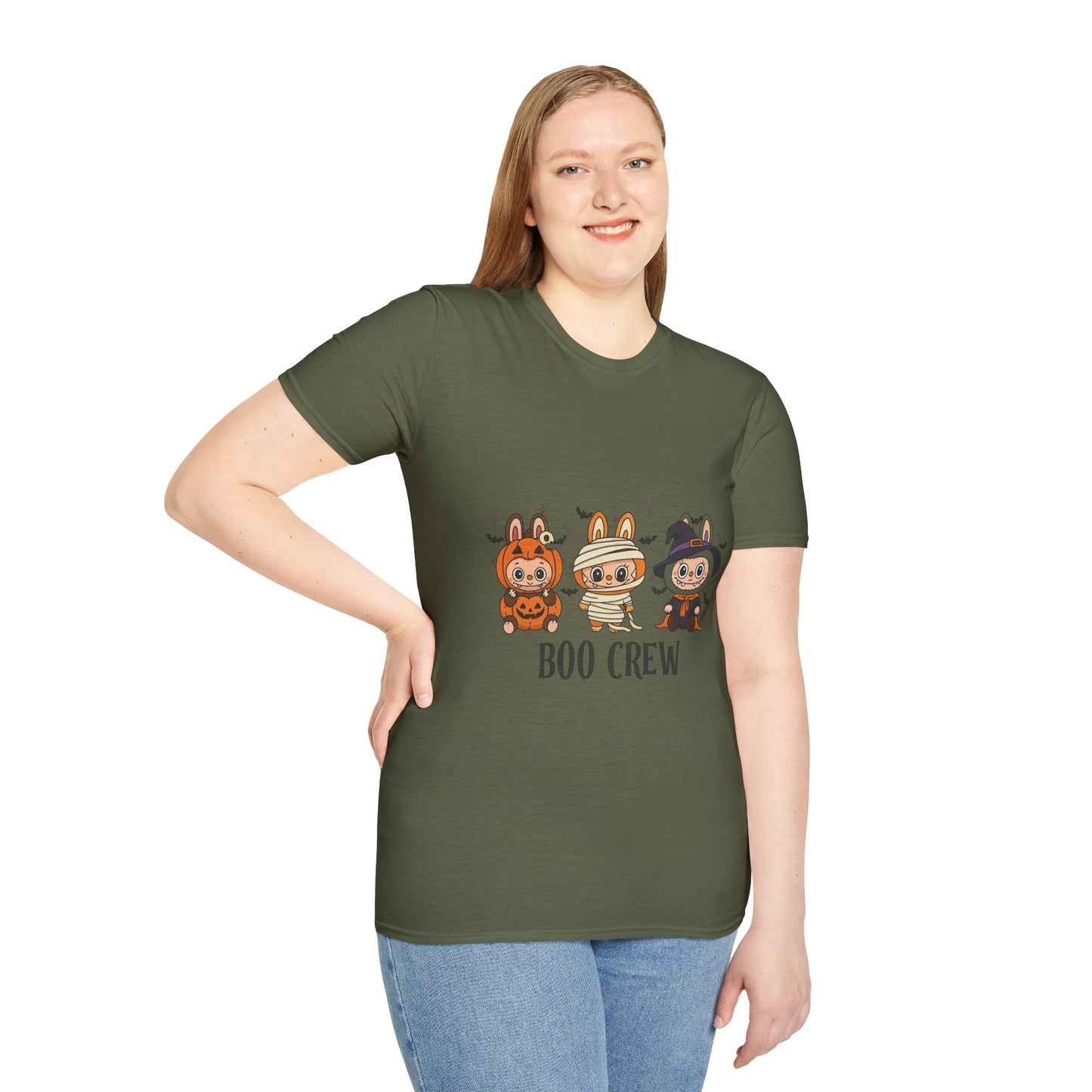 Boo Crew Halloween T-Shirt, Unisex Softstyle Tee, Cute Halloween Shirt, Fall Festival Apparel, Spooky Season Gift, Trick or Treat Top