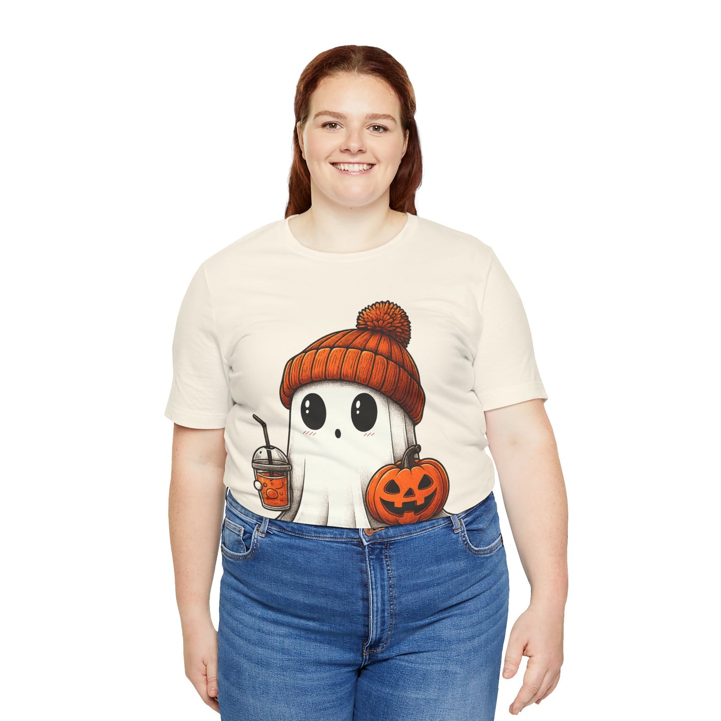 Halloween Ghost Unisex Tee, Spooky Shirt, Fall Fashion, Cute Ghost Shirt, Halloween Costume, Trick or Treat T-Shirt
