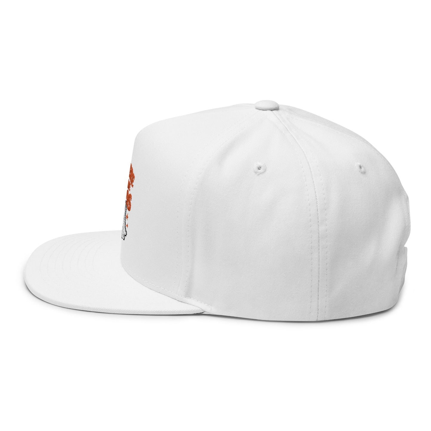 Halloween Flat Bill Cap - I'm Here for the Boos, Ghost Hat, Spooky Apparel, Festive Cap, Halloween Costume Accessory