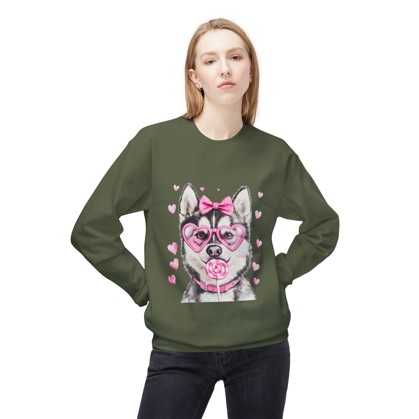 Valentines Unisex Midweight Soft style Fleece Crewneck Sweatshirt