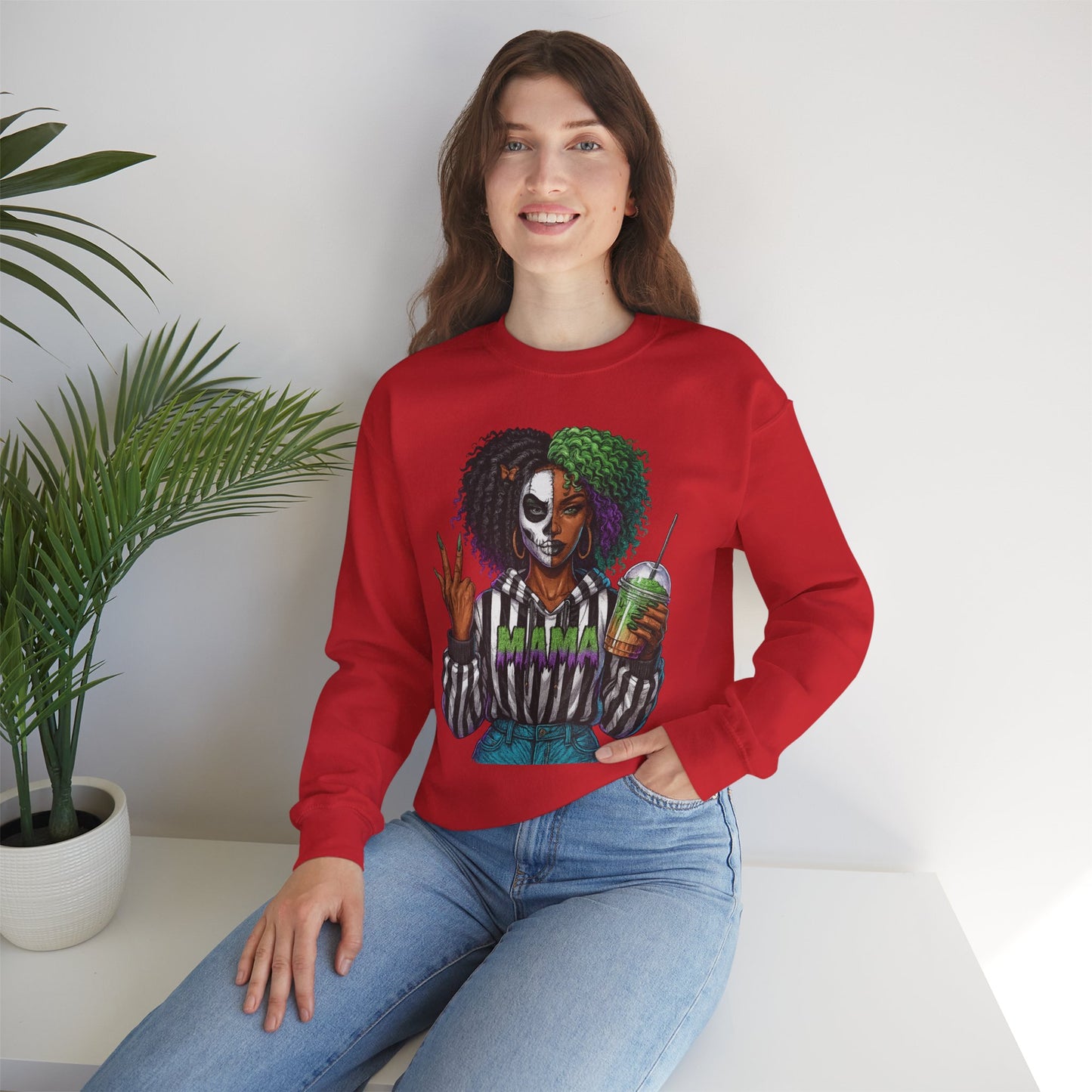 Vibrant Graphic Sweatshirt - Perfect for Creative Souls | Comfy Crewneck | Gift for Moms, Halloween, Trendy Outfits, Streetwear, Art Lovers