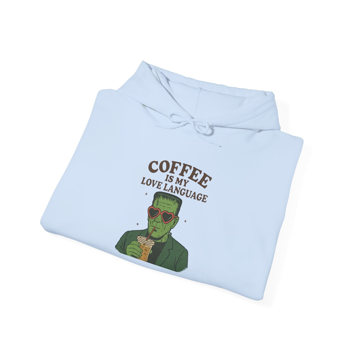 Coffee Is My Love Language Hoodie, Cozy Sweatshirt for Coffee Lovers, Gift for Him or Her, Warm Casual Wear, Perfect for Fall