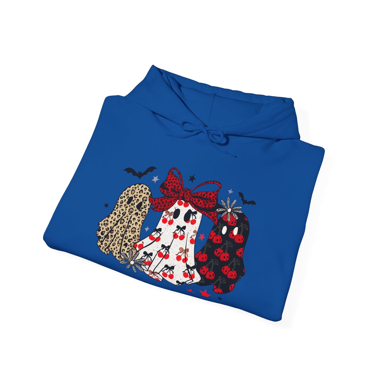 Cute Graphic Hooded Sweatshirt for Women, Cozy Casual Wear, Perfect for Halloween, Bat and Pumpkin Design, Fall Fashion