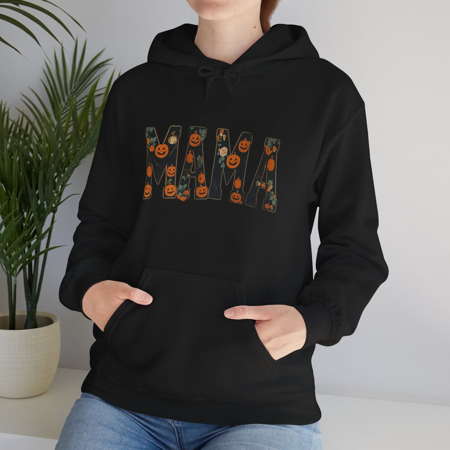 Mama Pumpkin Hooded Hoodie | Cozy Fall Apparel, Perfect for Gift Giving, Halloween, Family Gatherings, Autumn Fashion